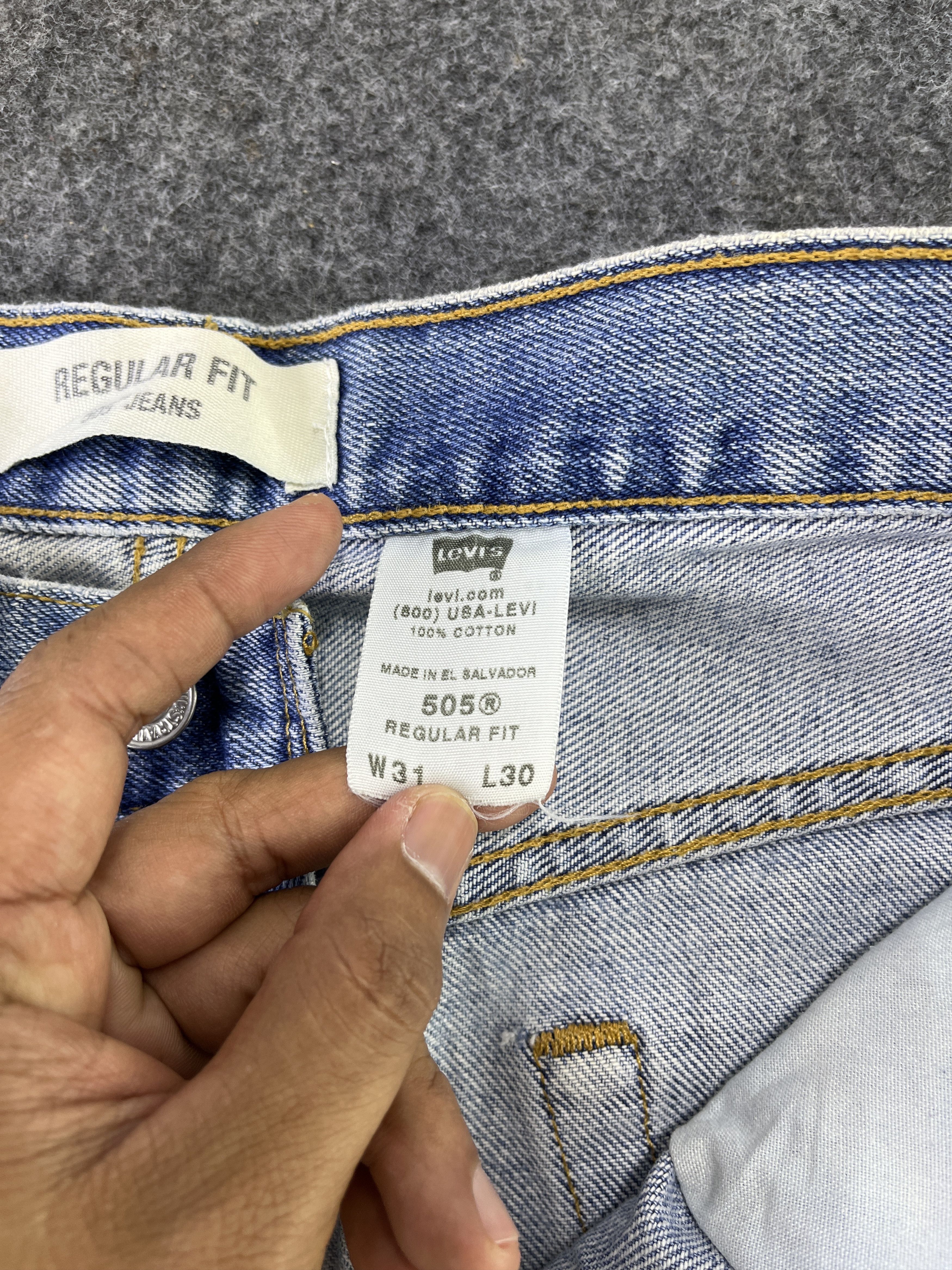 Levi's Vintage Levis 505 Stone Wash Jeans Distressed Denim - J895 Size US 31 - 6 Thumbnail