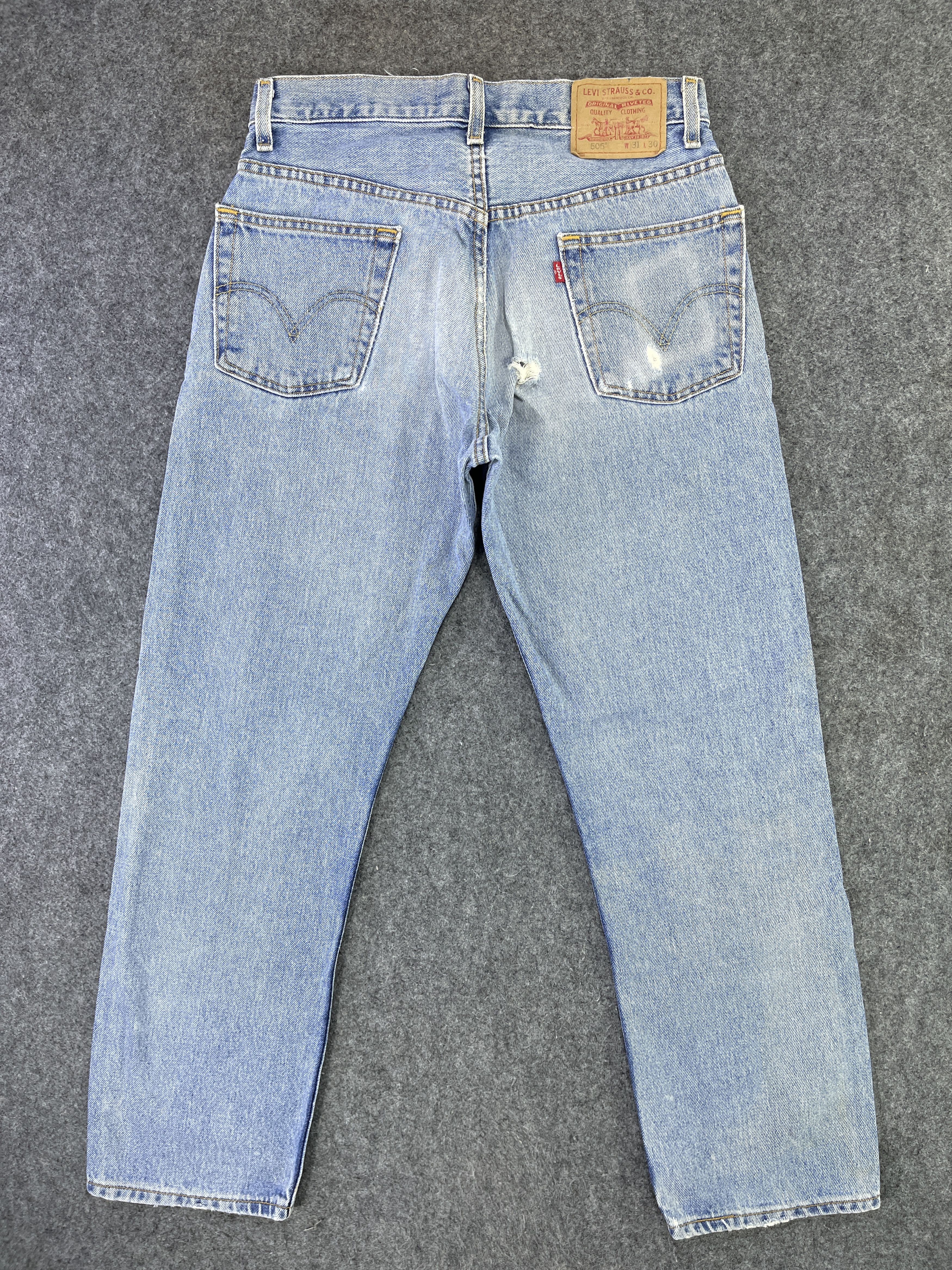 Levi's Vintage Levis 505 Stone Wash Jeans Distressed Denim - J895 Size US 31 - 2 Thumbnail