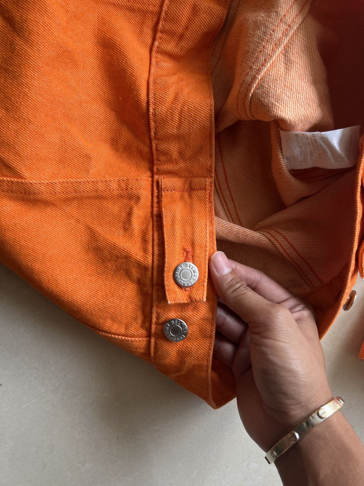 Helmut Lang Helmut Lang safety orange denim trucker jacket Size US XS / EU 42 / 0 - 10 Thumbnail