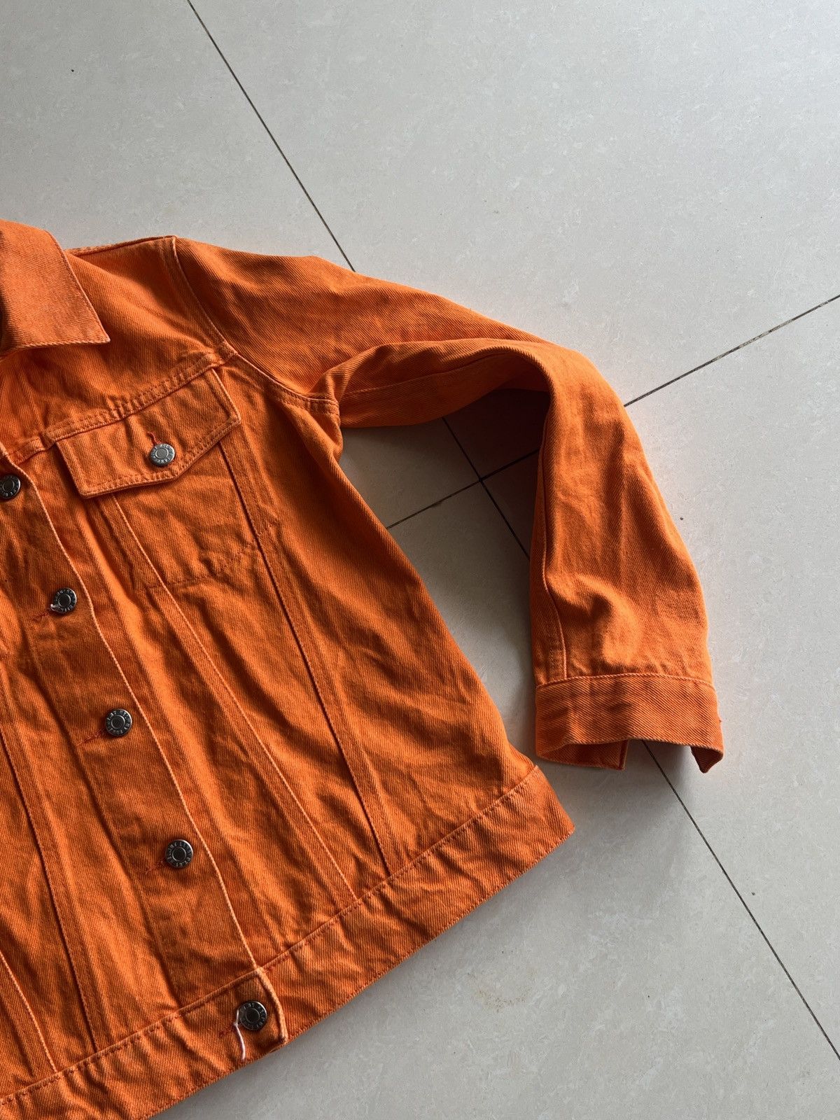 Helmut Lang Helmut Lang safety orange denim trucker jacket Size US XS / EU 42 / 0 - 2 Thumbnail