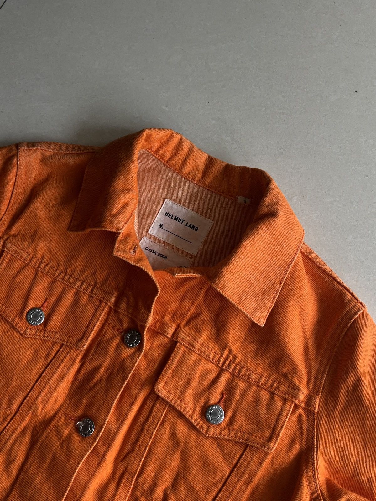 Helmut Lang Helmut Lang safety orange denim trucker jacket Size US XS / EU 42 / 0 - 5 Thumbnail