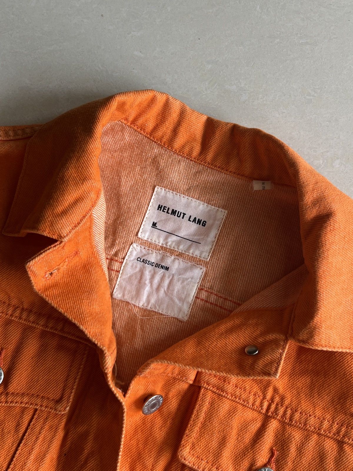 Helmut Lang Helmut Lang safety orange denim trucker jacket Size US XS / EU 42 / 0 - 7 Thumbnail