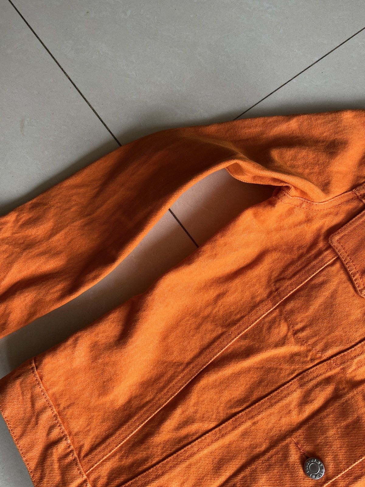 Helmut Lang Helmut Lang safety orange denim trucker jacket Size US XS / EU 42 / 0 - 6 Thumbnail