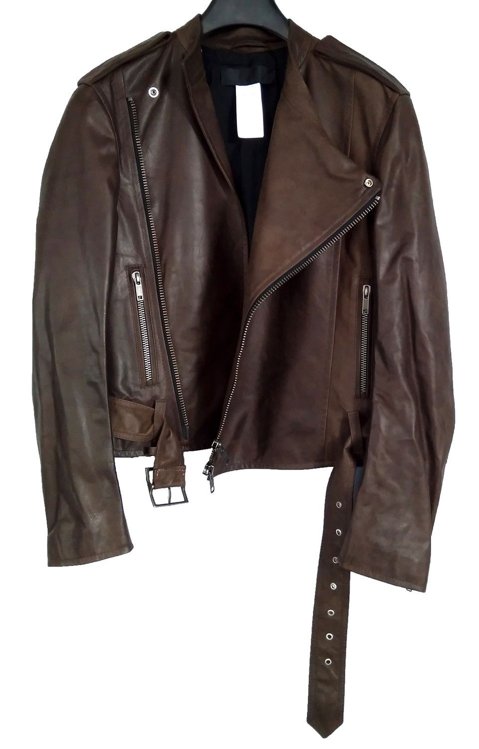 Haider Ackermann HAIDER ACKERMANN LAMBSKIN BIKER JACKET - NEW Size US S / EU 44-46 / 1 - 1 Thumbnail