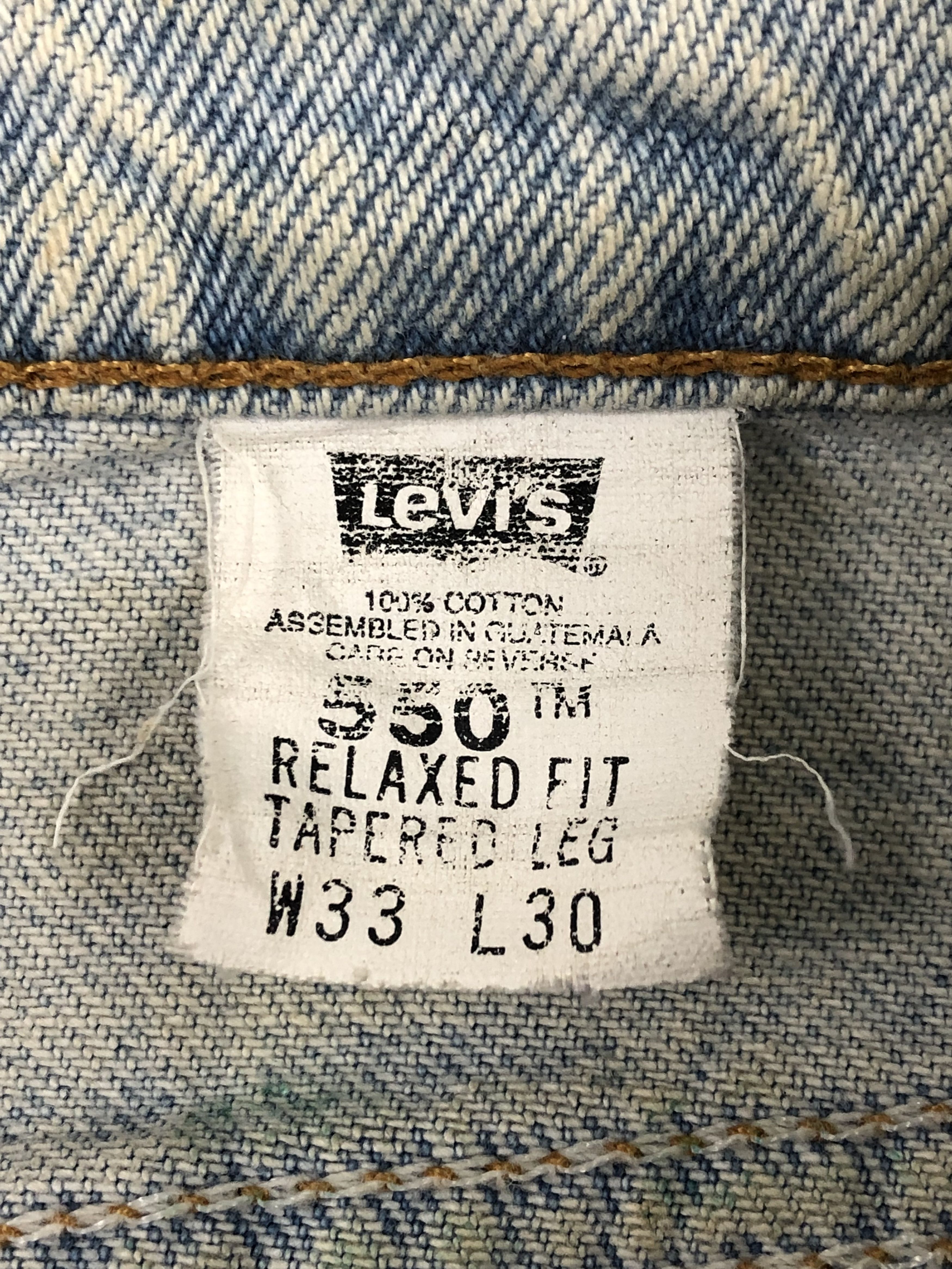 Levi's × Vintage Vintage 90s Levis 550 Orange Tab Light Wash Jeans Size US 32 / EU 48 - 7 Thumbnail