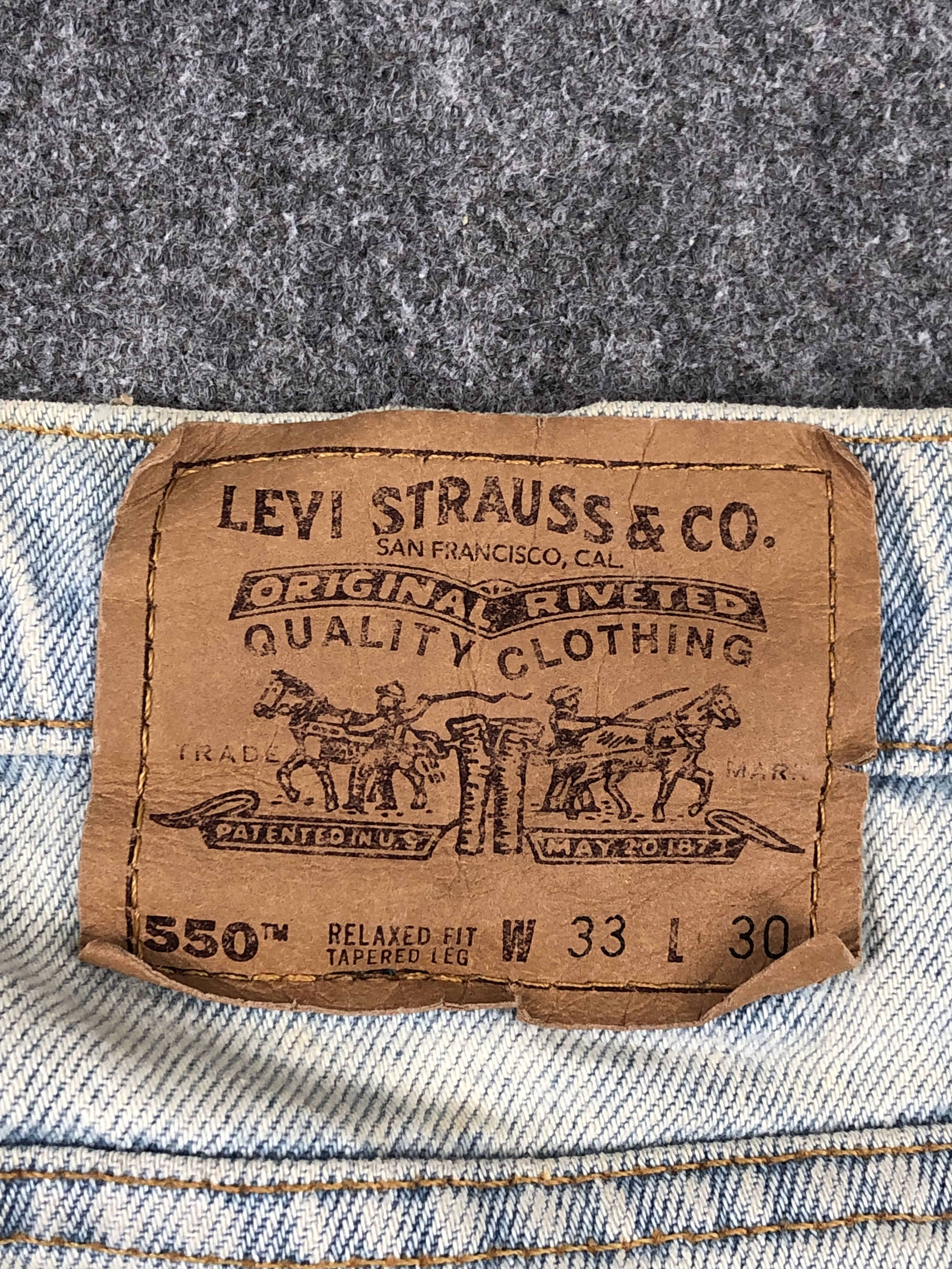Levi's × Vintage Vintage 90s Levis 550 Orange Tab Light Wash Jeans Size US 32 / EU 48 - 6 Thumbnail