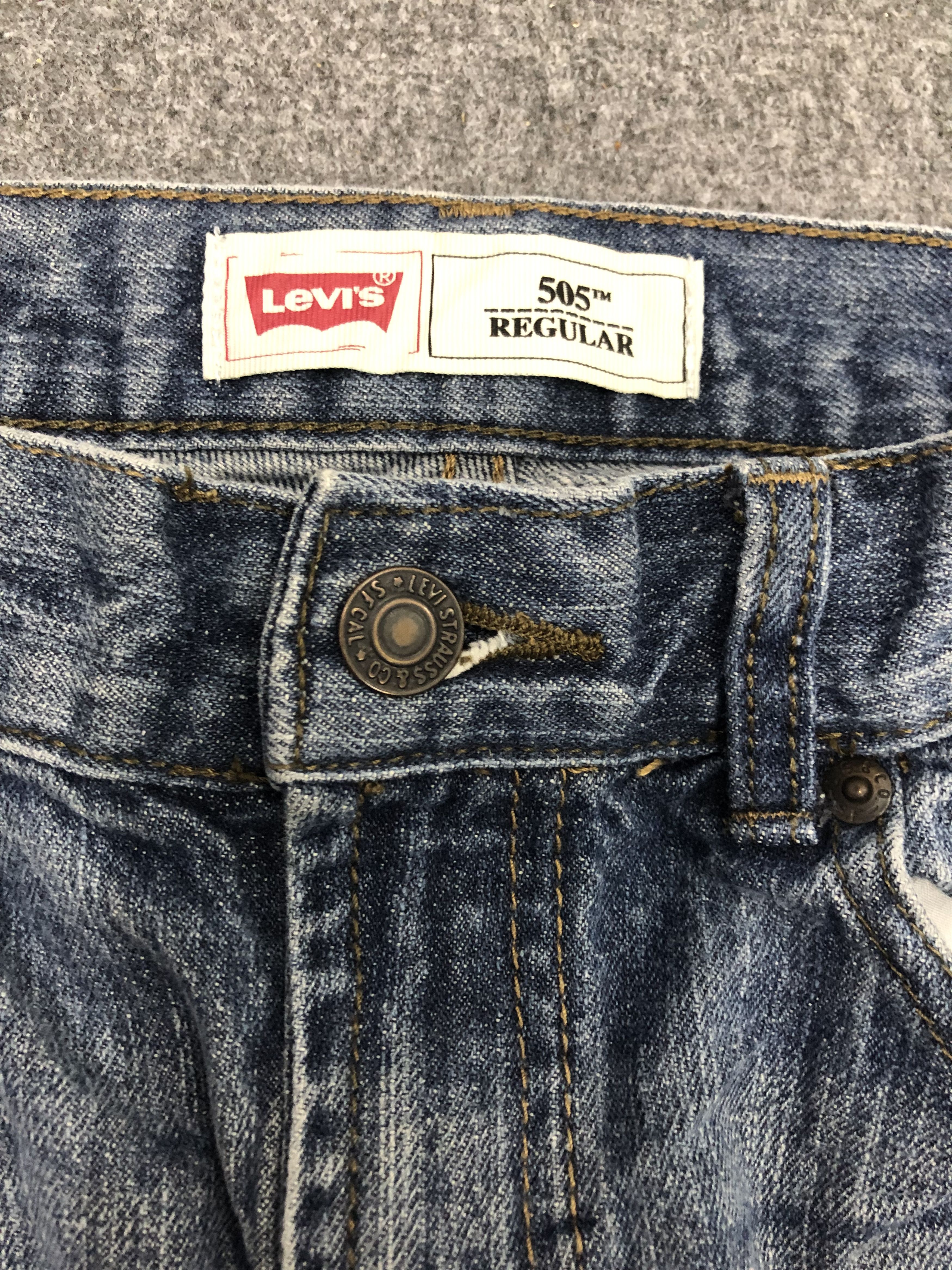 Levi's × Vintage Vintage Levis 505 Faded Blue Jeans Size US 30 / EU 46 - 10 Thumbnail