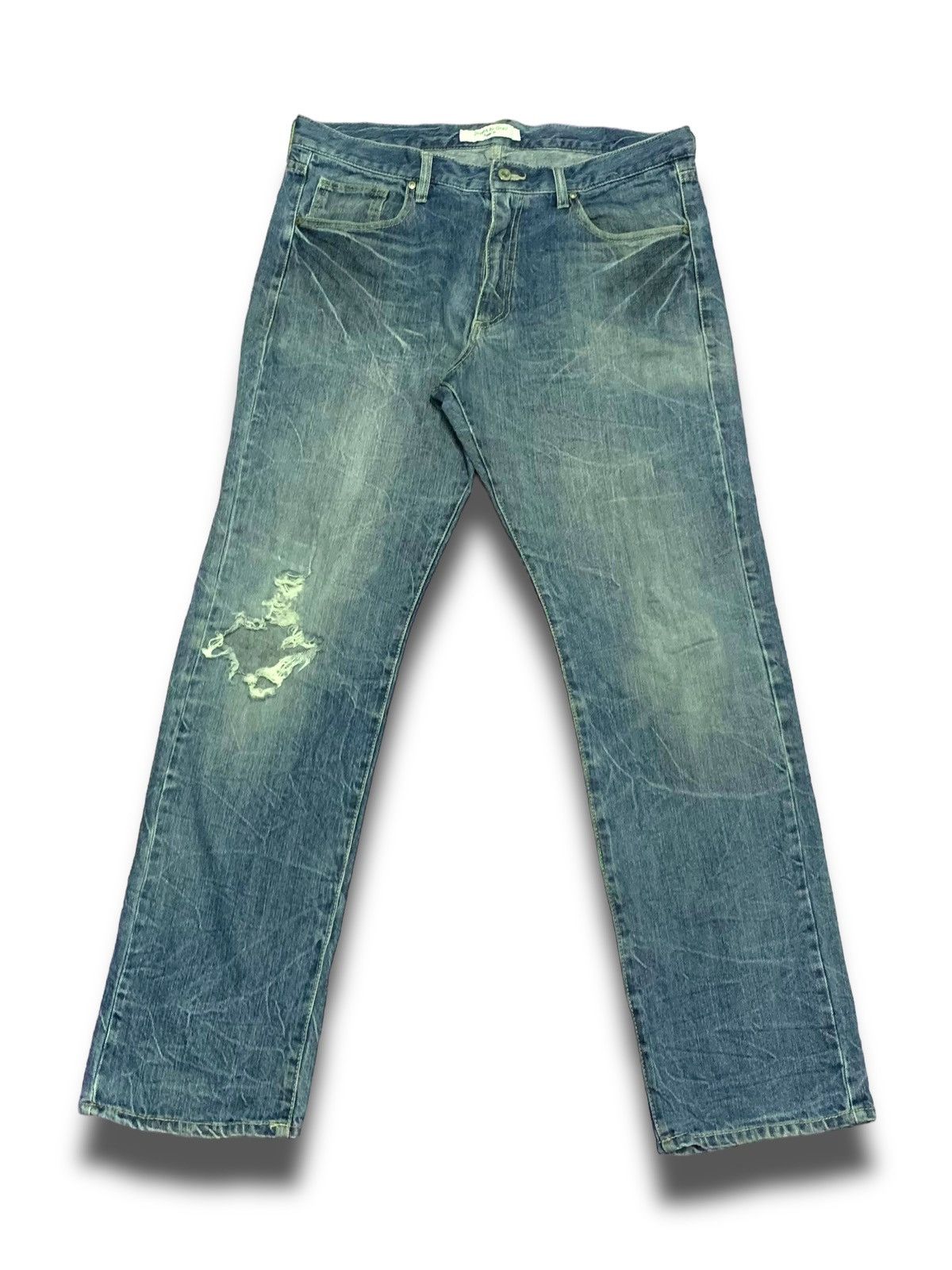 Japanese Brand Vintage Japanese Growth By Grail Distressed Jeans Size US 37 - 1 Thumbnail