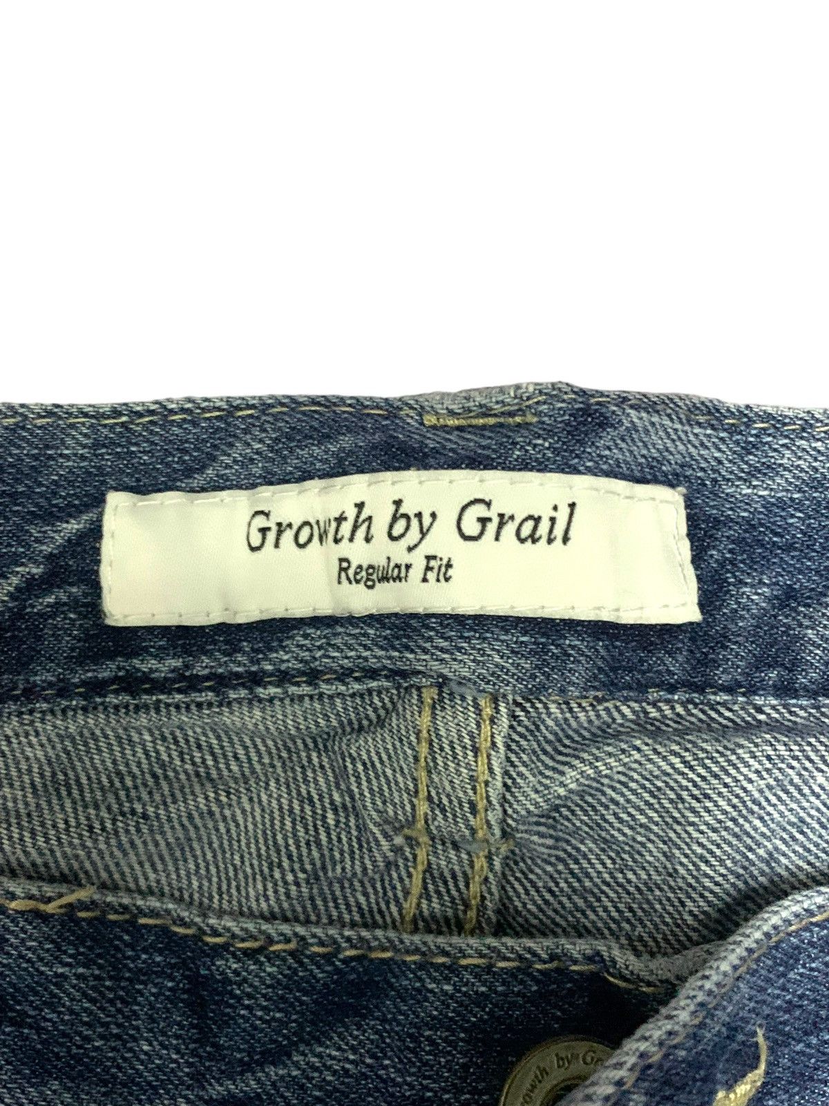 Japanese Brand Vintage Japanese Growth By Grail Distressed Jeans Size US 37 - 7 Thumbnail