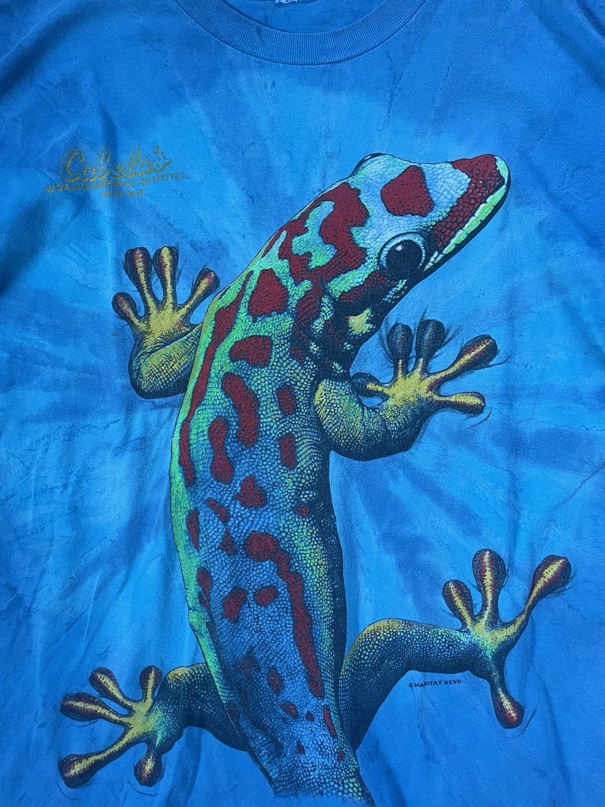 The Mountain × Vintage Vintage Habitat Salamanders Blue T-Shirt Size US XL / EU 56 / 4 - 3 Thumbnail