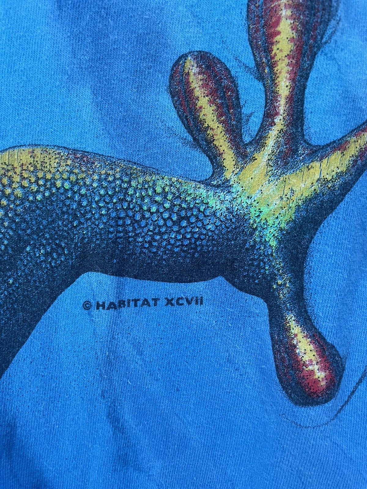 The Mountain × Vintage Vintage Habitat Salamanders Blue T-Shirt Size US XL / EU 56 / 4 - 4 Thumbnail