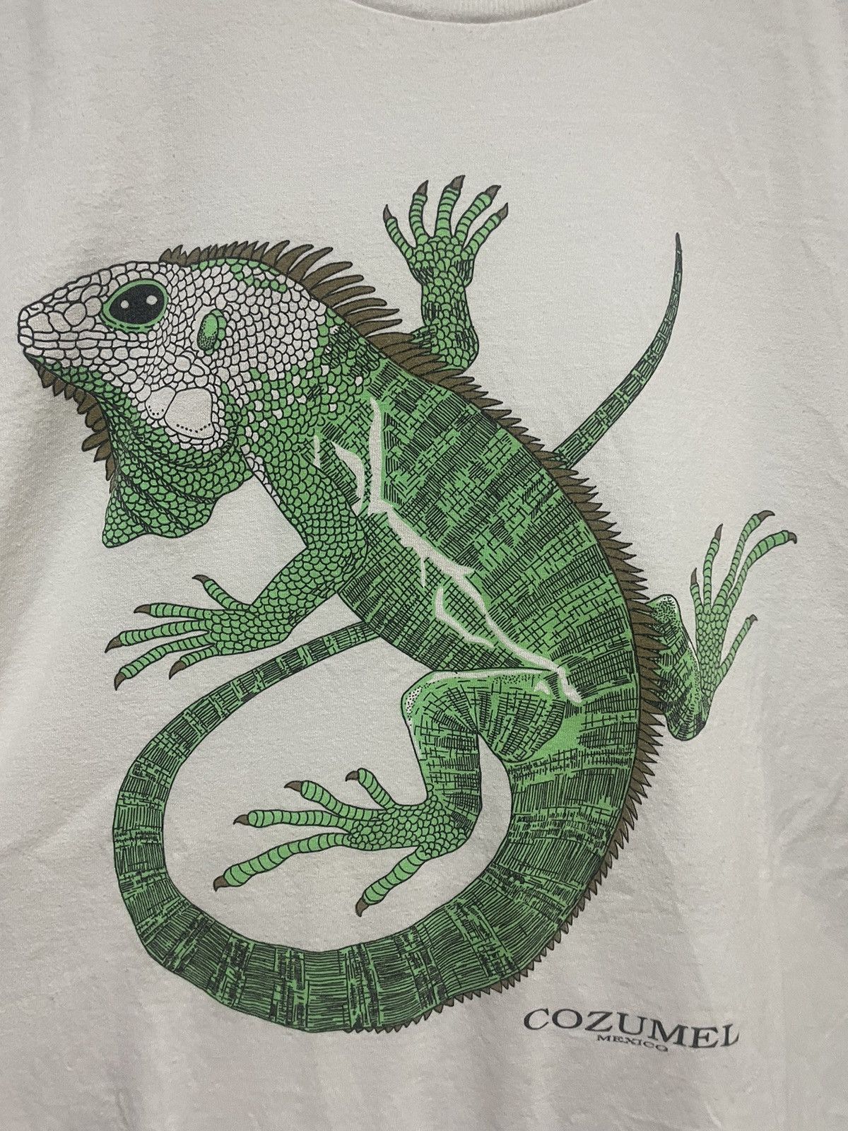 Vintage Vintage Cozumel Mexico chameleon White T-Shirt Size US XL / EU 56 / 4 - 1 Thumbnail