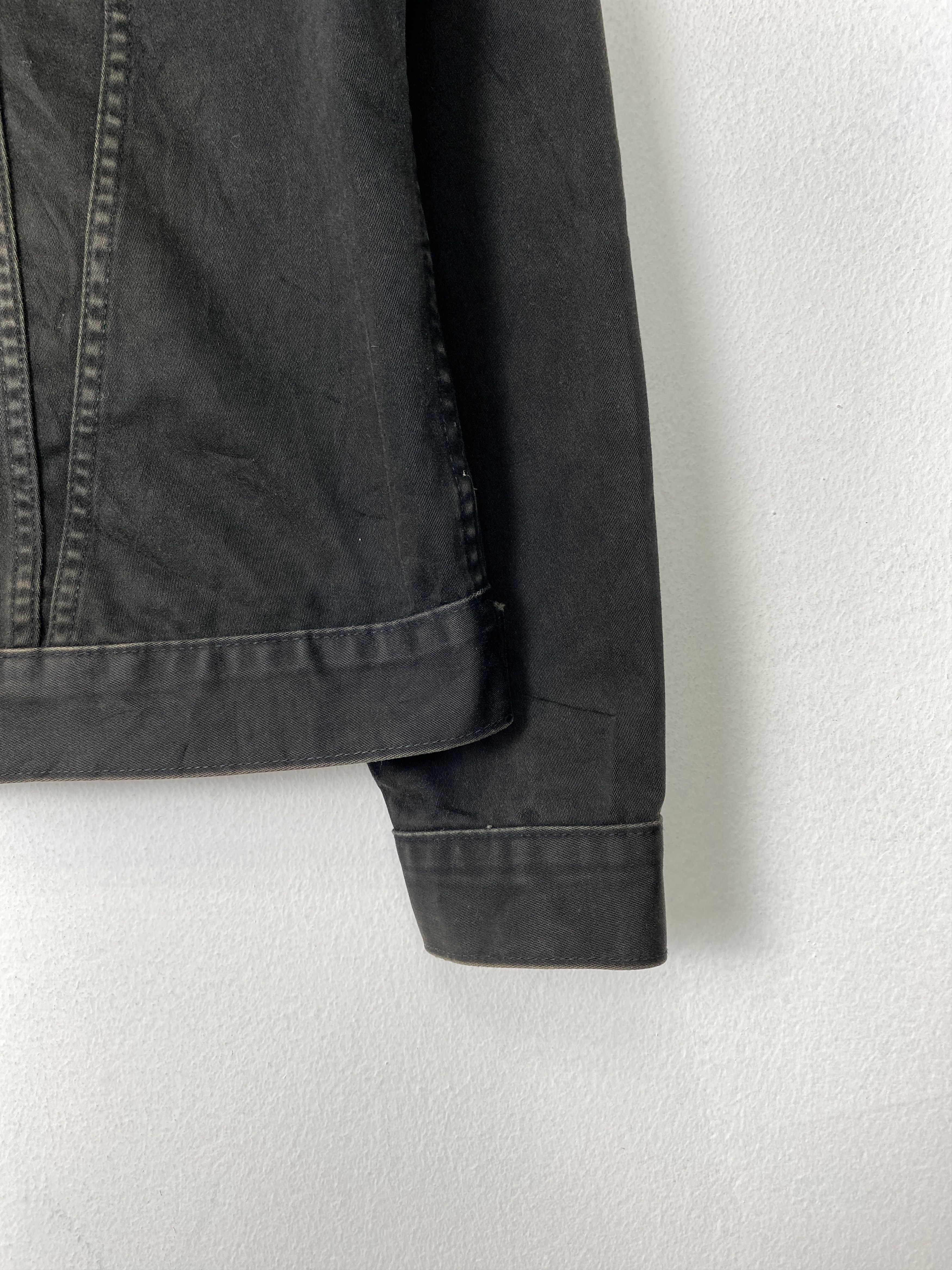 Edwin Vintage 90`s EDWIN Button Up Black Faded Denim Jacket Size US L / EU 52-54 / 3 - 7 Thumbnail