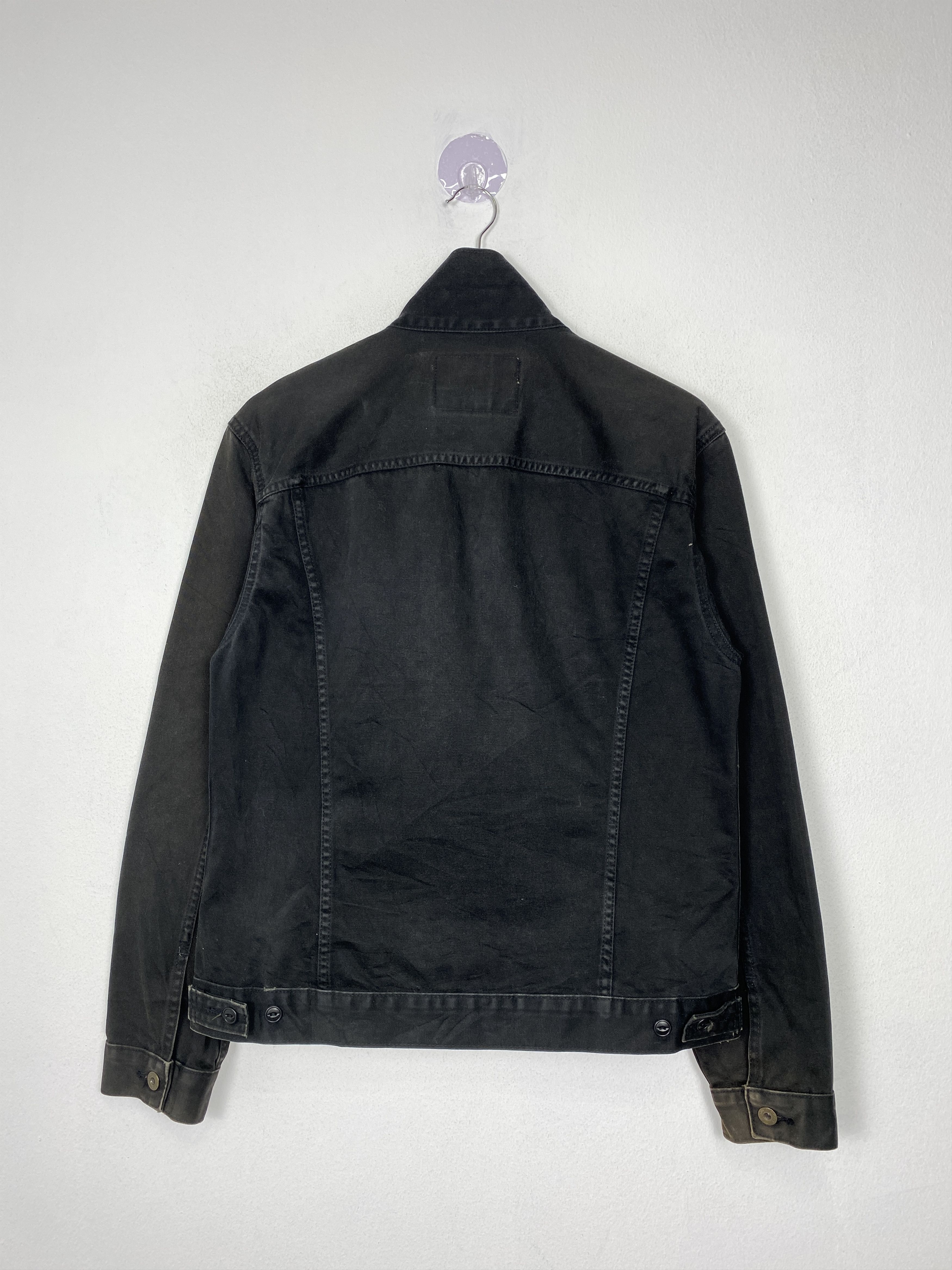 Edwin Vintage 90`s EDWIN Button Up Black Faded Denim Jacket Size US L / EU 52-54 / 3 - 4 Thumbnail