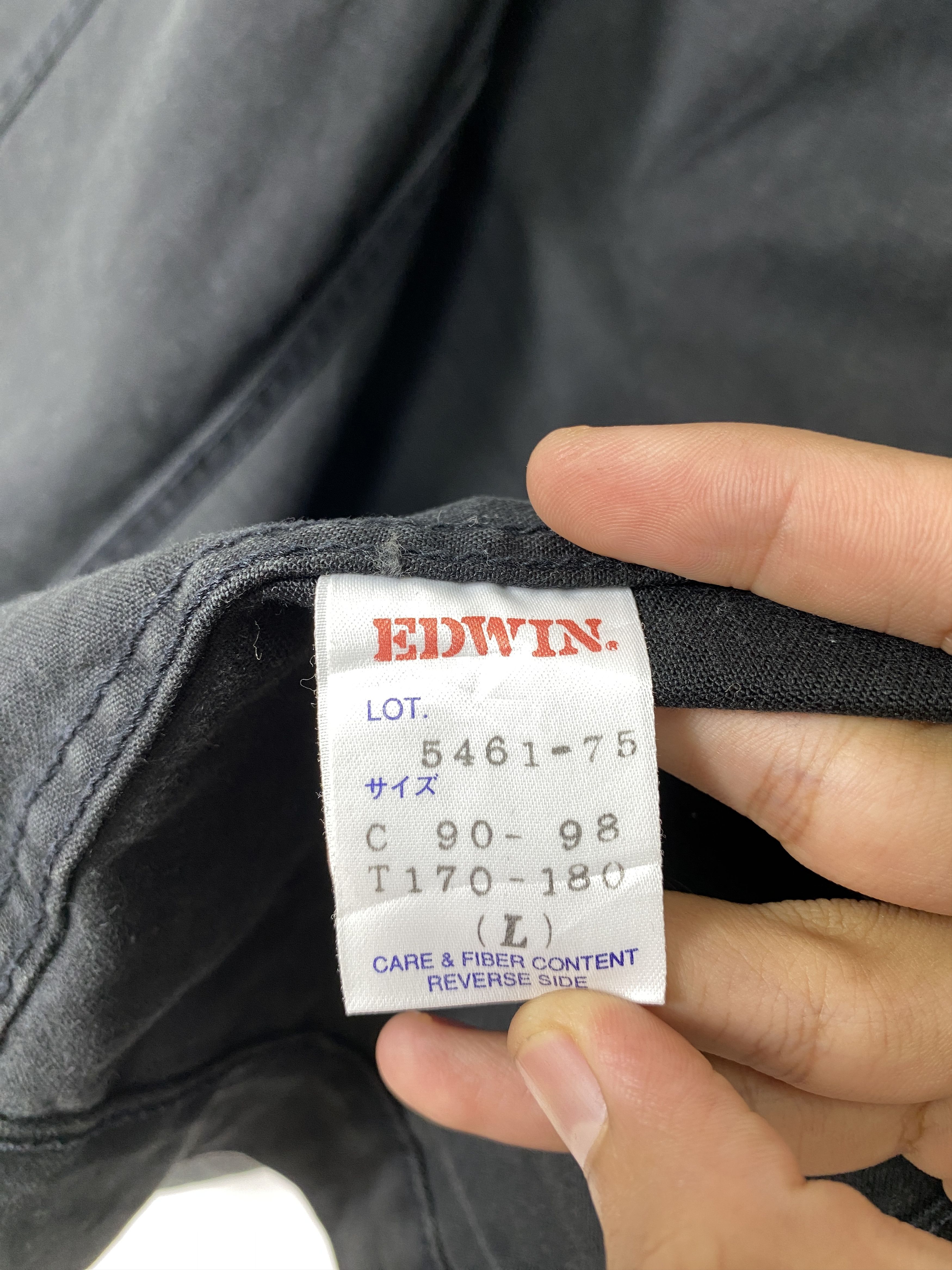 Edwin Vintage 90`s EDWIN Button Up Black Faded Denim Jacket Size US L / EU 52-54 / 3 - 13 Thumbnail