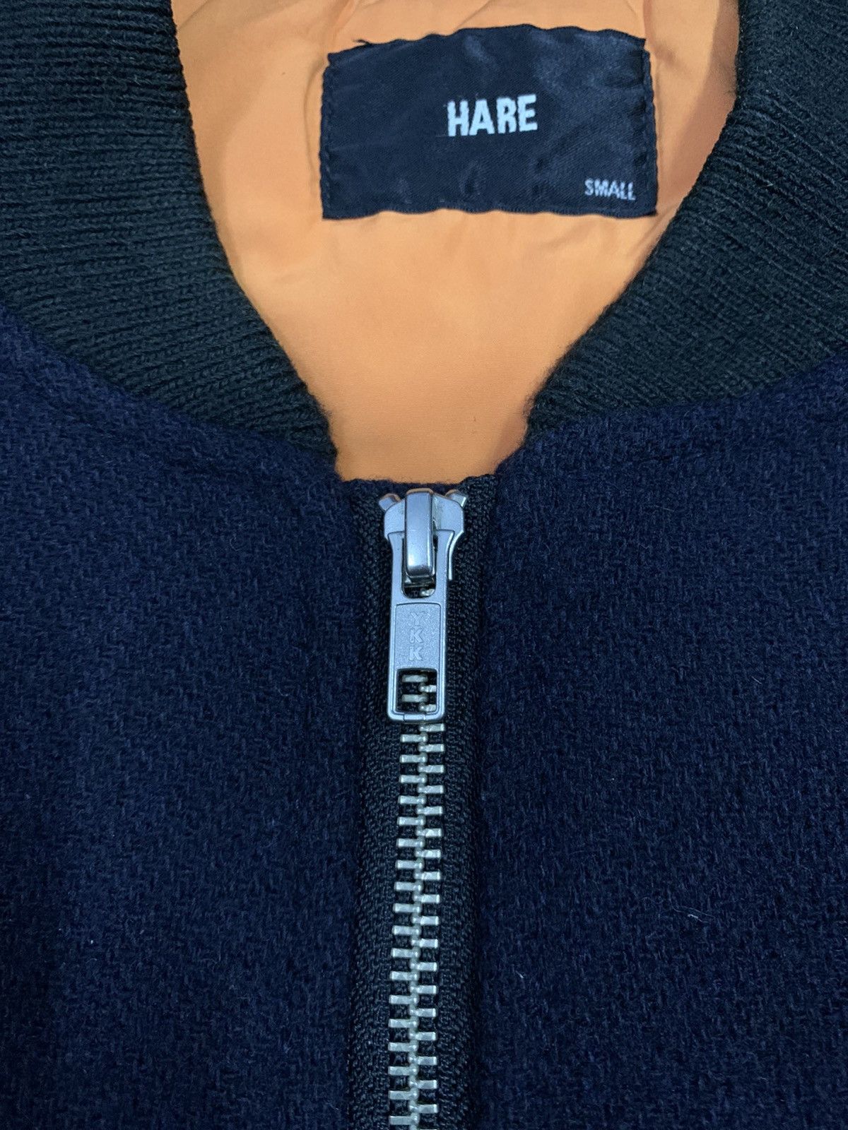 HARE Vintage Japanese Brand Hare Navy Wool Varsity Jacket Size US M / EU 48-50 / 2 - 6 Thumbnail