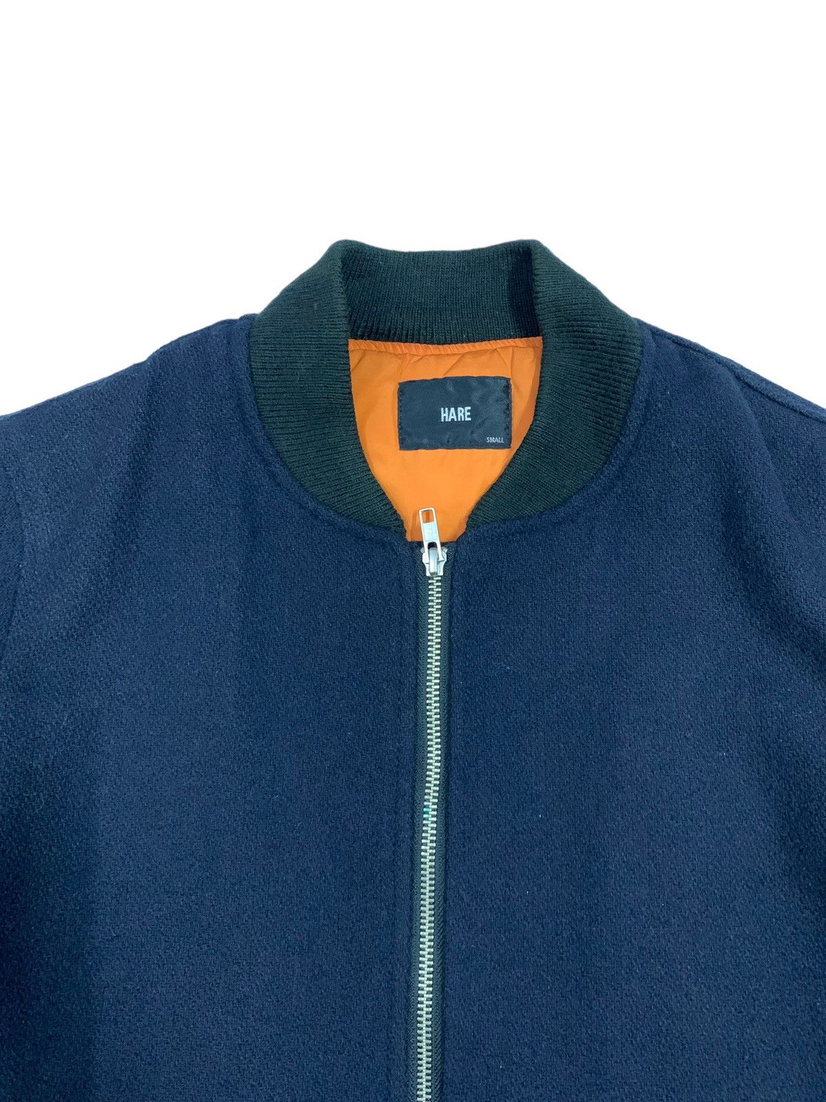 HARE Vintage Japanese Brand Hare Navy Wool Varsity Jacket Size US M / EU 48-50 / 2 - 5 Thumbnail