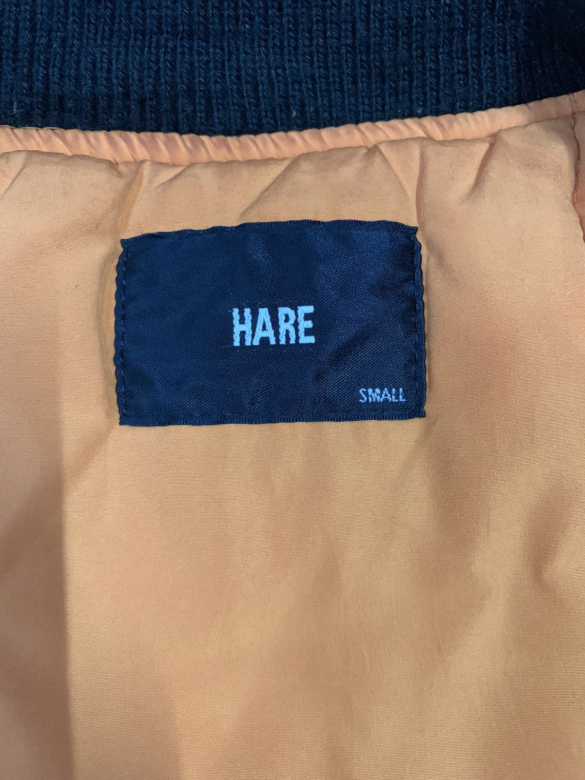 HARE Vintage Japanese Brand Hare Navy Wool Varsity Jacket Size US M / EU 48-50 / 2 - 15 Thumbnail