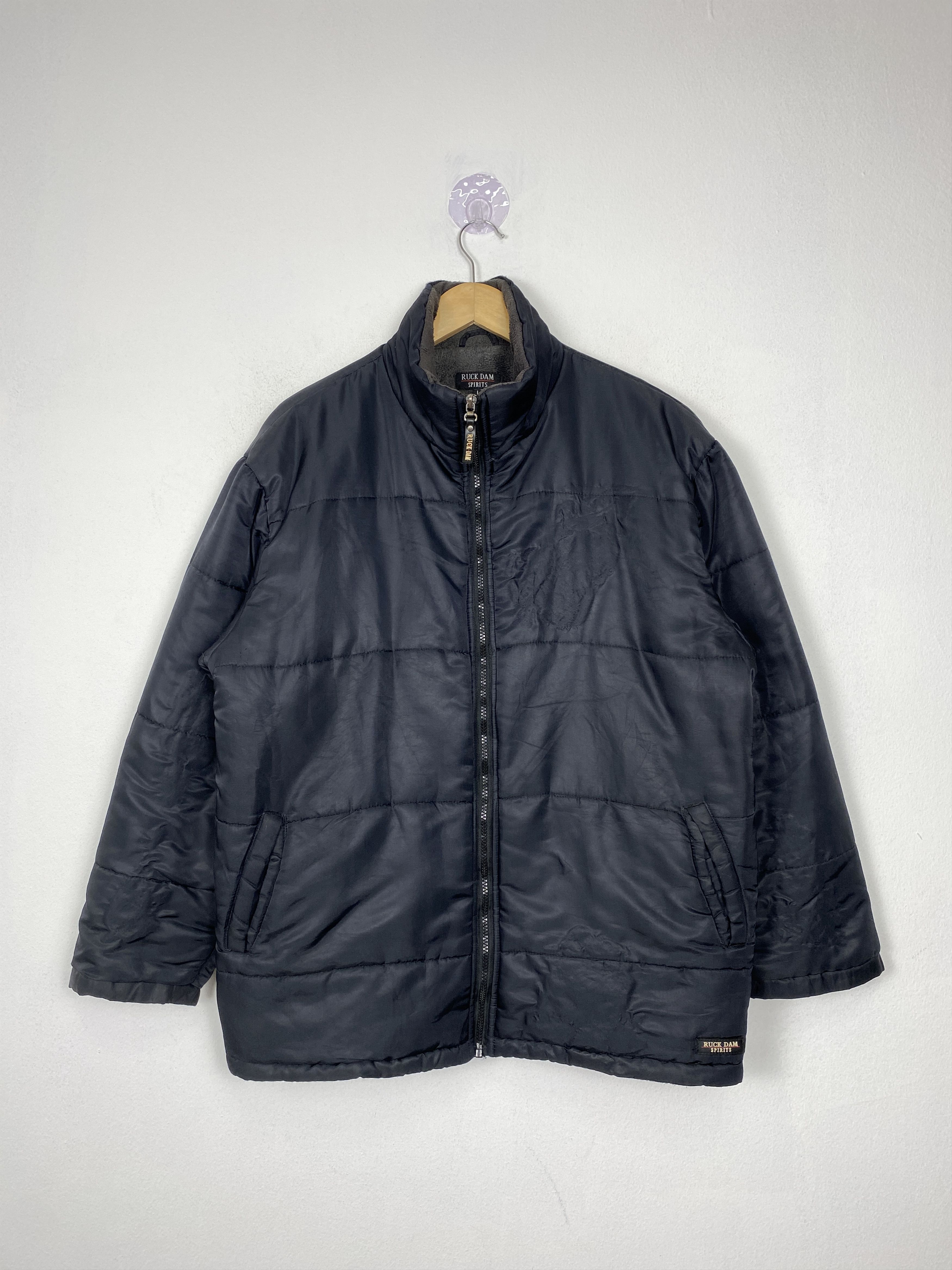 Japanese Brand Vintage Ruck Dam Spirit Zip Up Puffer Down Jacket Size US L / EU 52-54 / 3 - 1 Thumbnail