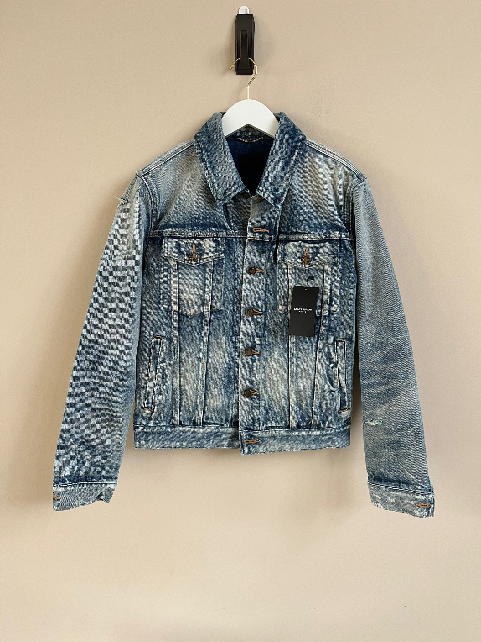 classic jacket in deep vintage blue denim