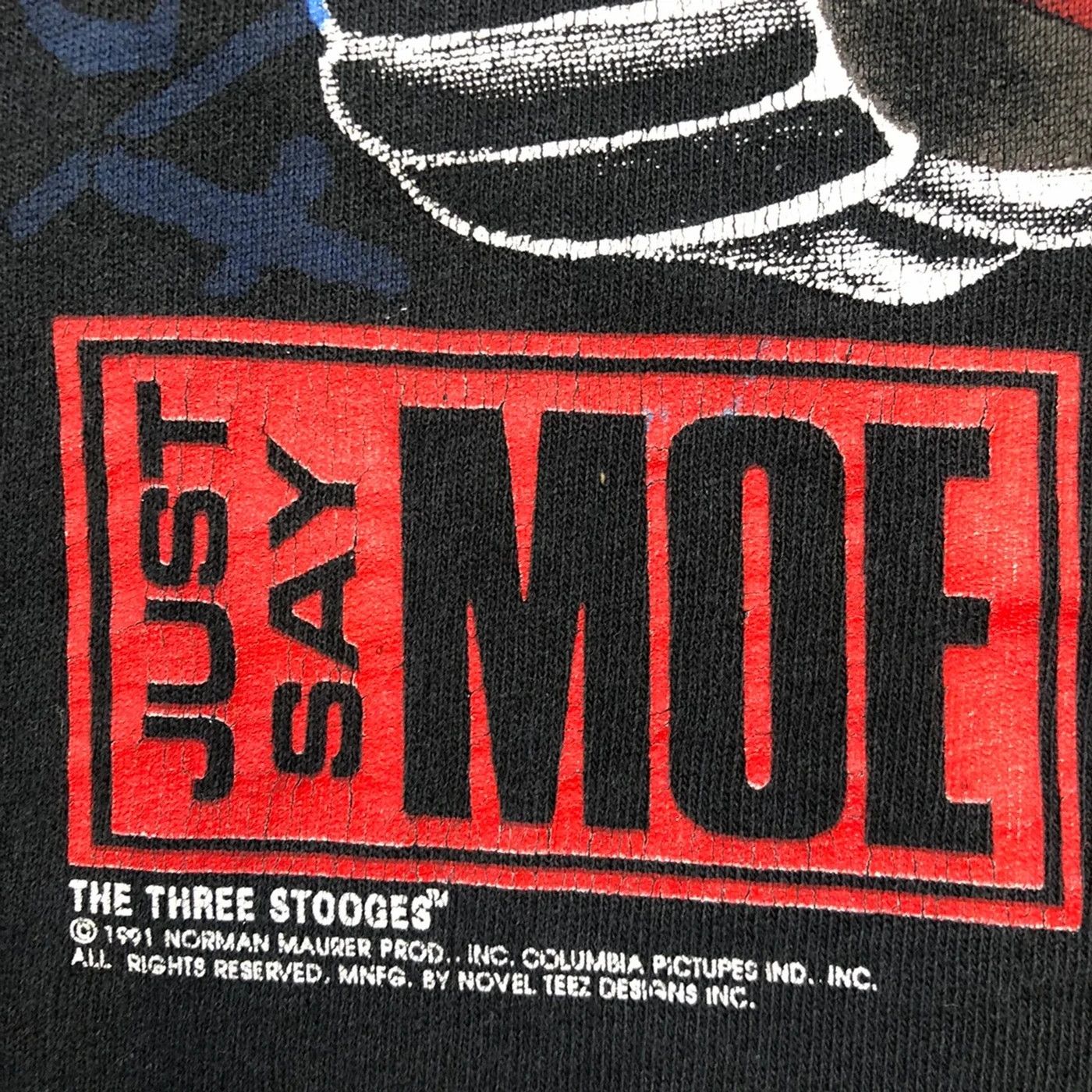 NHL Vintage 1991 Three Stooges T Shirt Moe Know Hockey Movie Tee Size US M / EU 48-50 / 2 - 4 Thumbnail