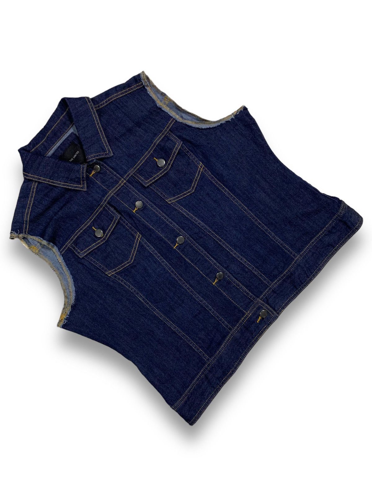 Japanese Brand Japanese Brand The Limited Blue Trucker/Biker Denim Vest Size US L / EU 52-54 / 3 - 4 Thumbnail