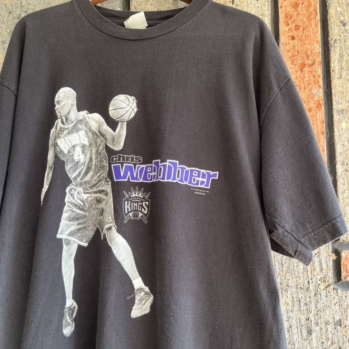 NBA × Vintage ‘90s Chris Webber Sacramento Kings NBA Basketball Tee Shirt Size US XXL / EU 58 / 5 - 5 Thumbnail
