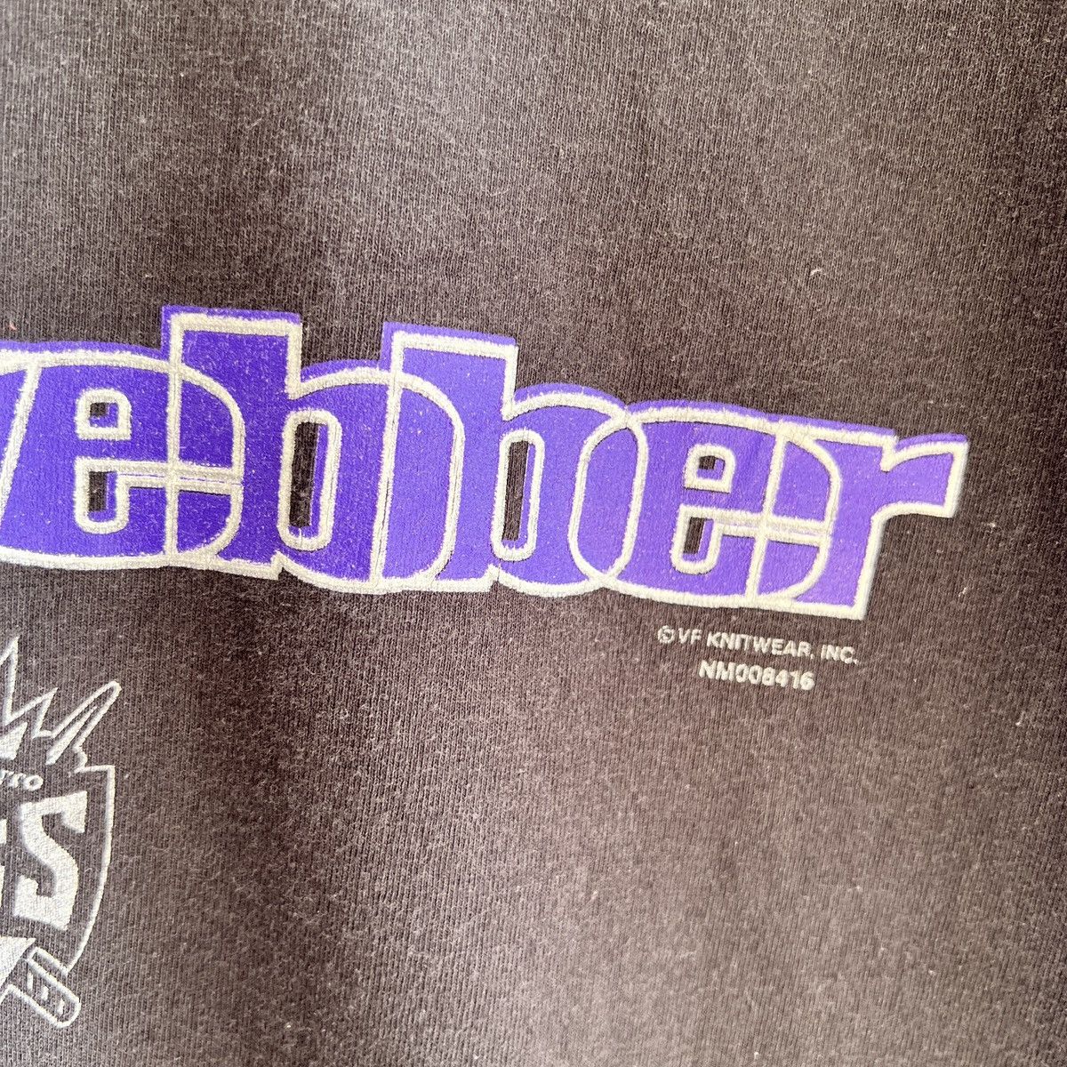 NBA × Vintage ‘90s Chris Webber Sacramento Kings NBA Basketball Tee Shirt Size US XXL / EU 58 / 5 - 8 Thumbnail