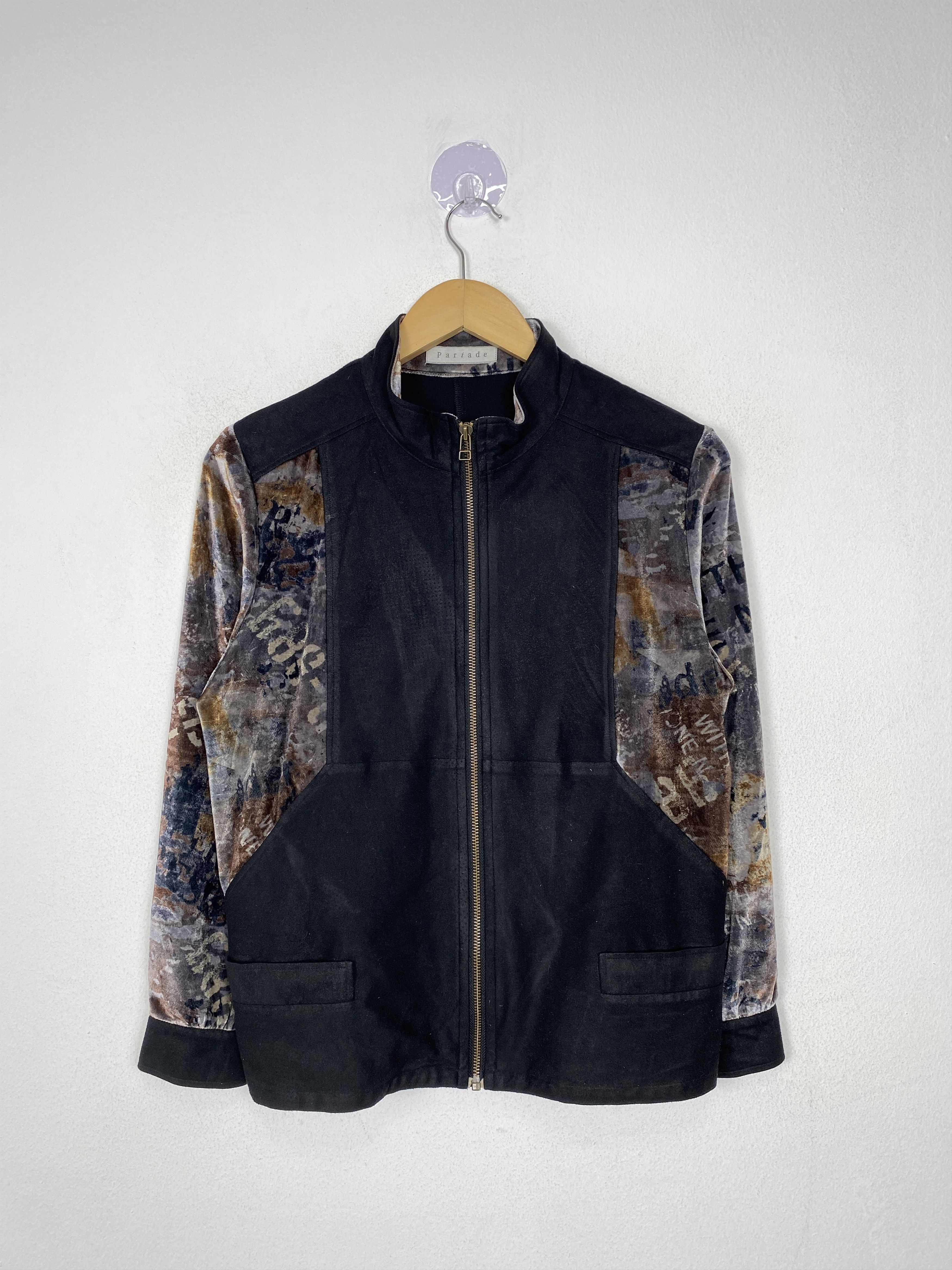 Japanese Brand Vintage PARIADE ZIp Up Nice Sleeve Pattern Wool Jacket Size US S / EU 44-46 / 1 - 1 Thumbnail