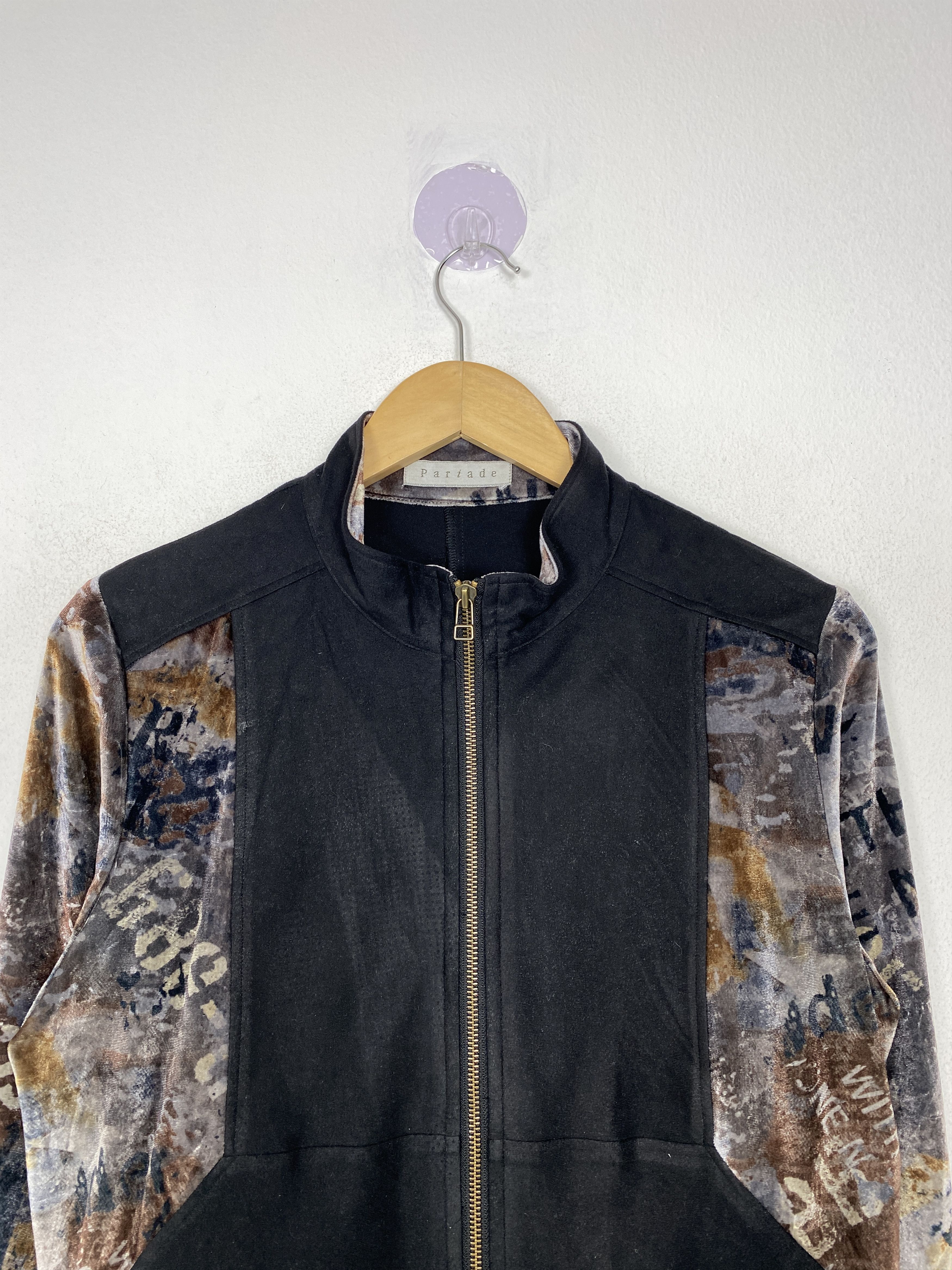 Japanese Brand Vintage PARIADE ZIp Up Nice Sleeve Pattern Wool Jacket Size US S / EU 44-46 / 1 - 2 Thumbnail