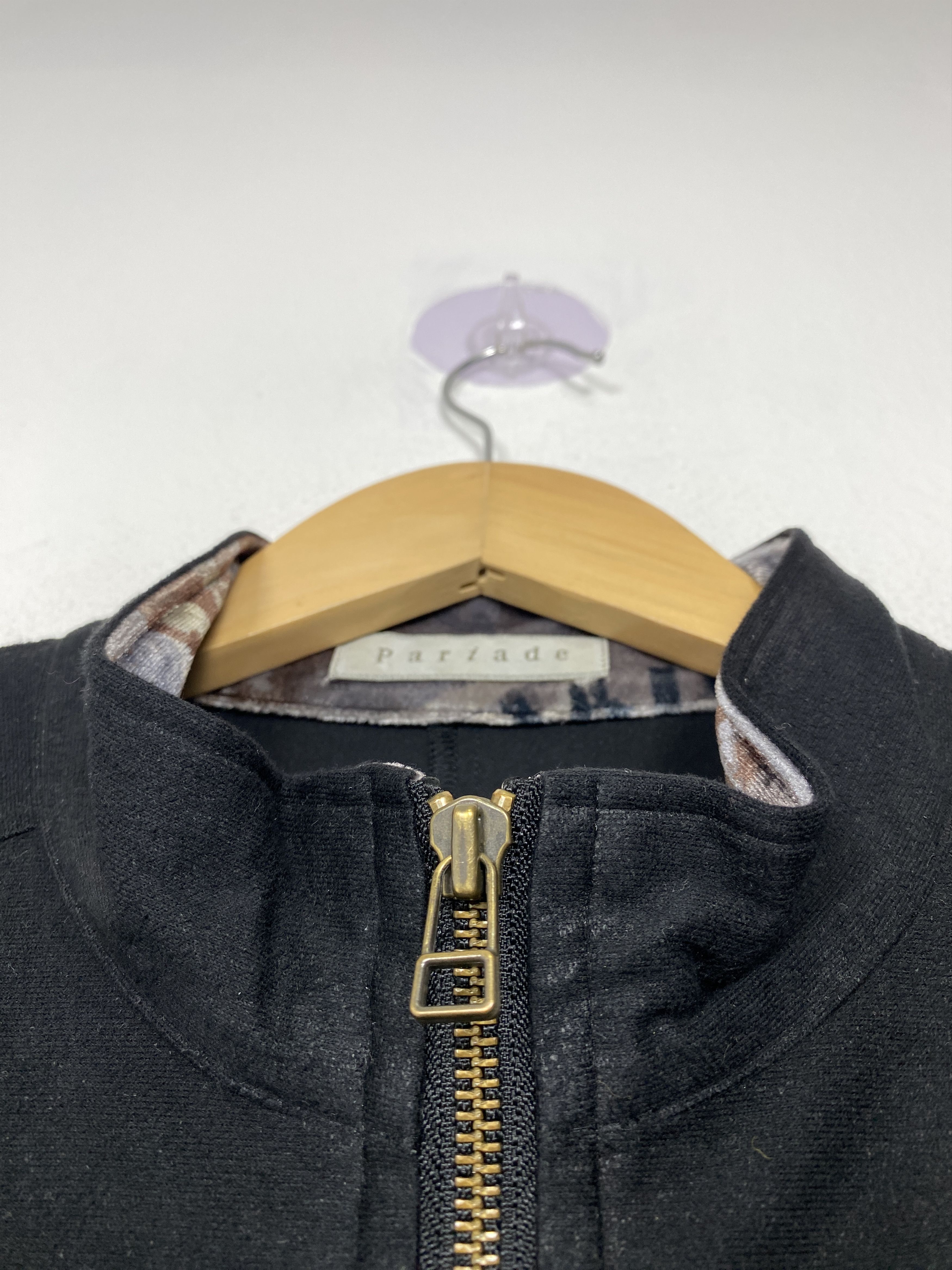 Japanese Brand Vintage PARIADE ZIp Up Nice Sleeve Pattern Wool Jacket Size US S / EU 44-46 / 1 - 6 Thumbnail