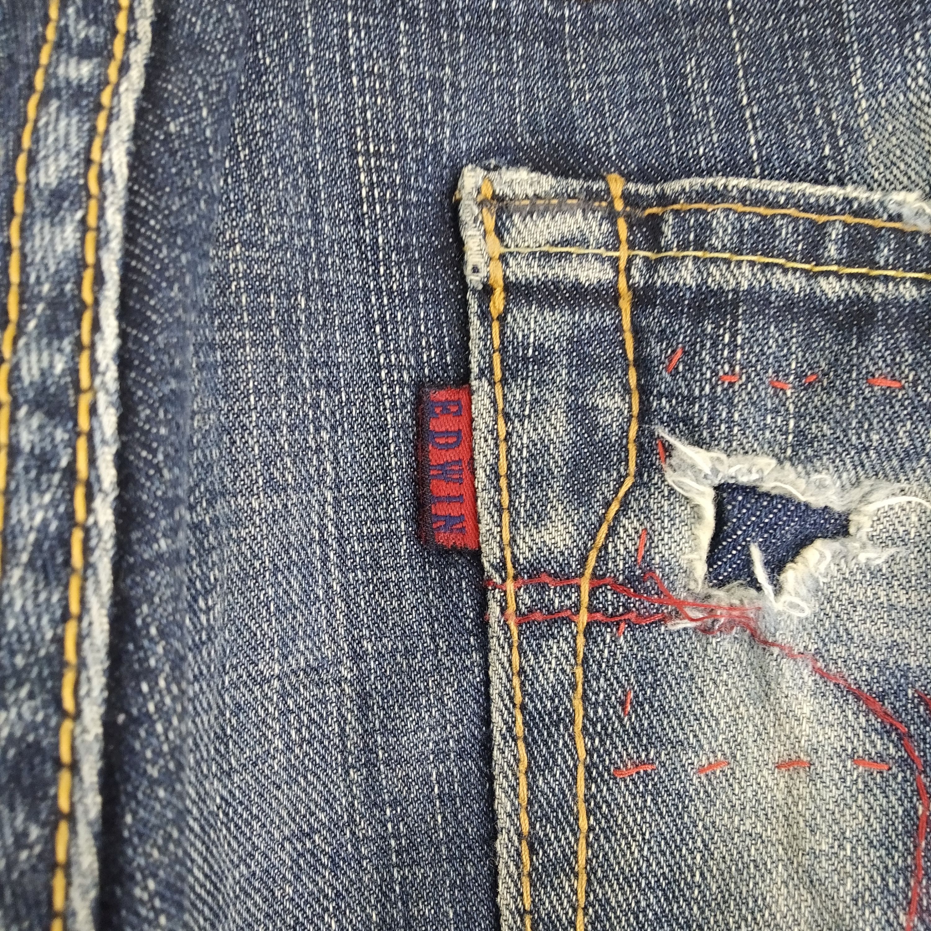 Edwin Size 34 Edwin Black Denim Jeans Distressed Ripped Size US 34 / EU 50 - 9 Thumbnail