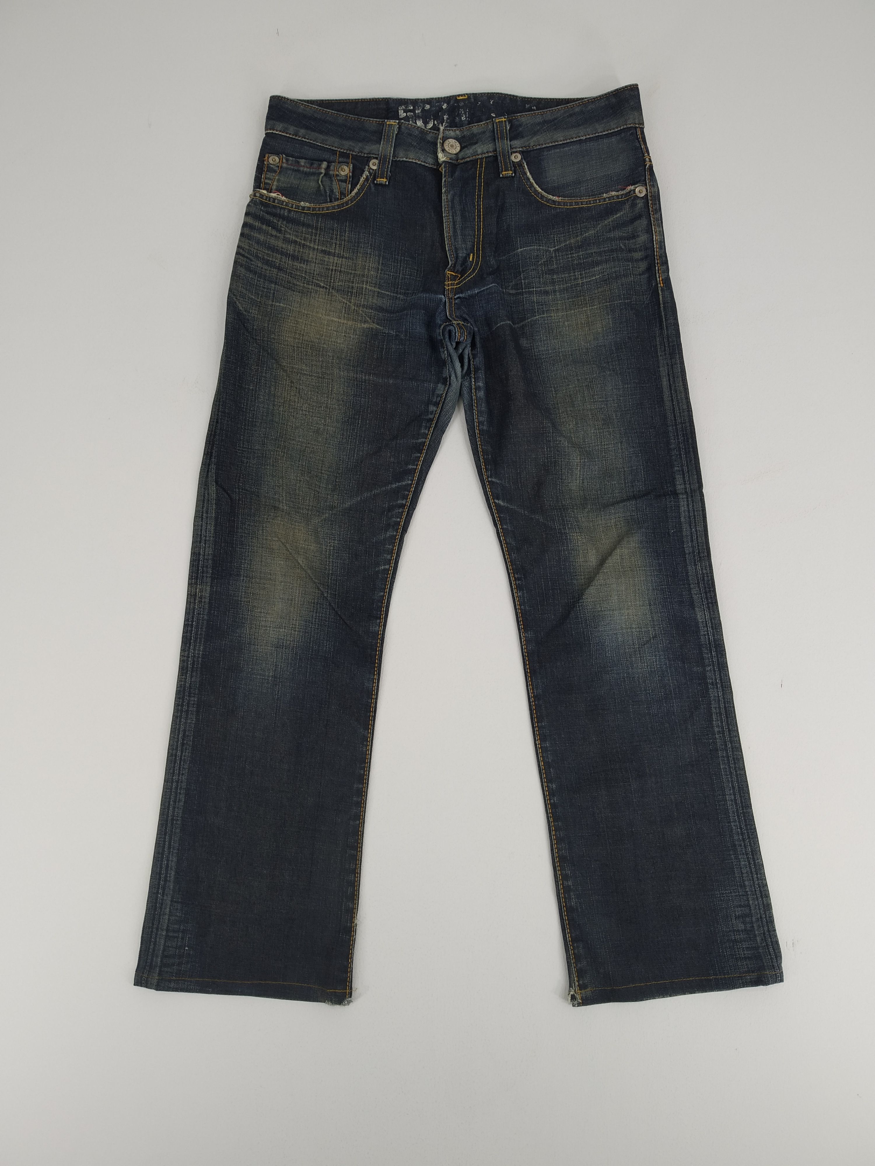 Edwin Size 34 Edwin Black Denim Jeans Distressed Ripped Size US 34 / EU 50 - 1 Thumbnail