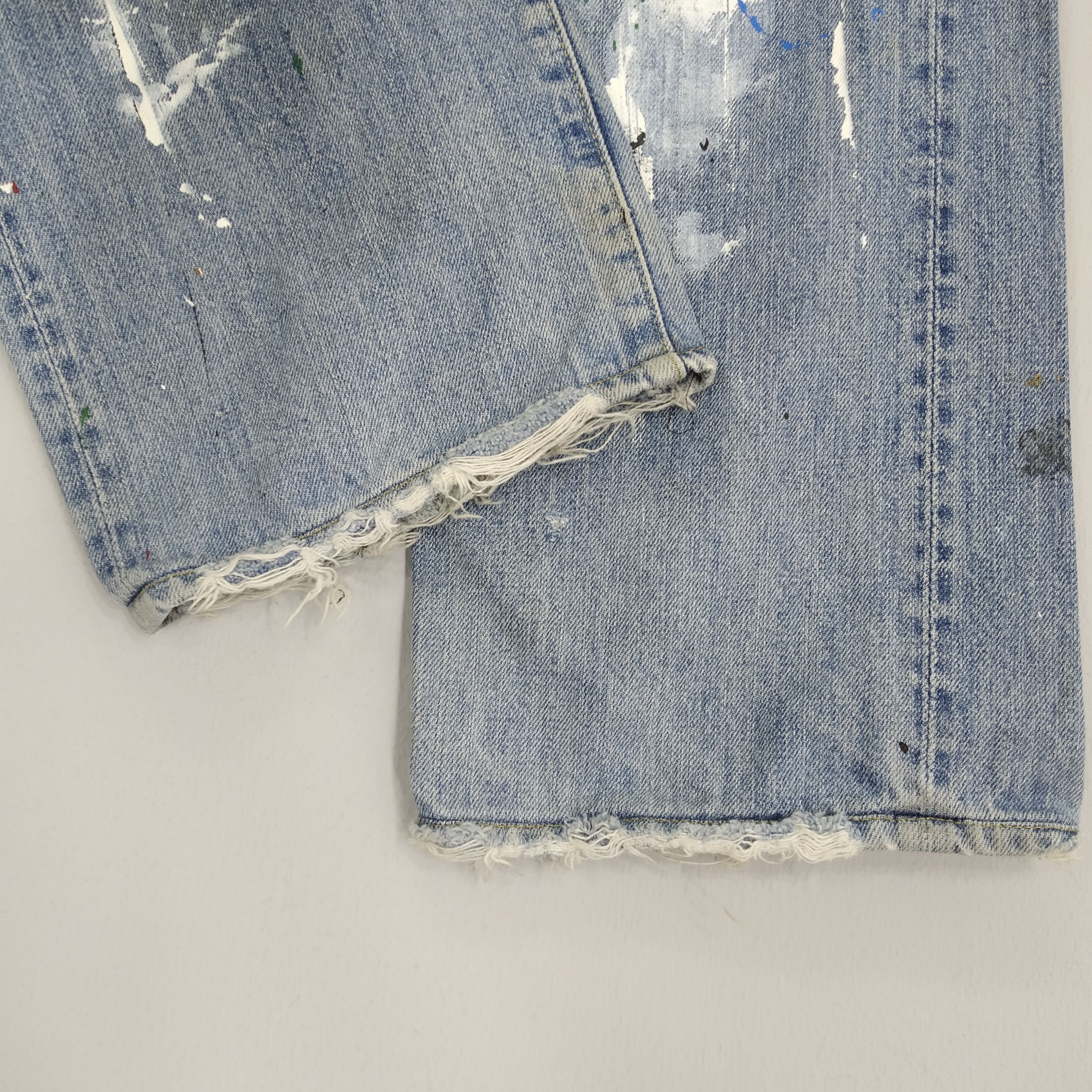 Levi's Vintage Levi's 501 Big E Ripped Denim Jeans Paint Splatter Size US 32 / EU 48 - 6 Thumbnail