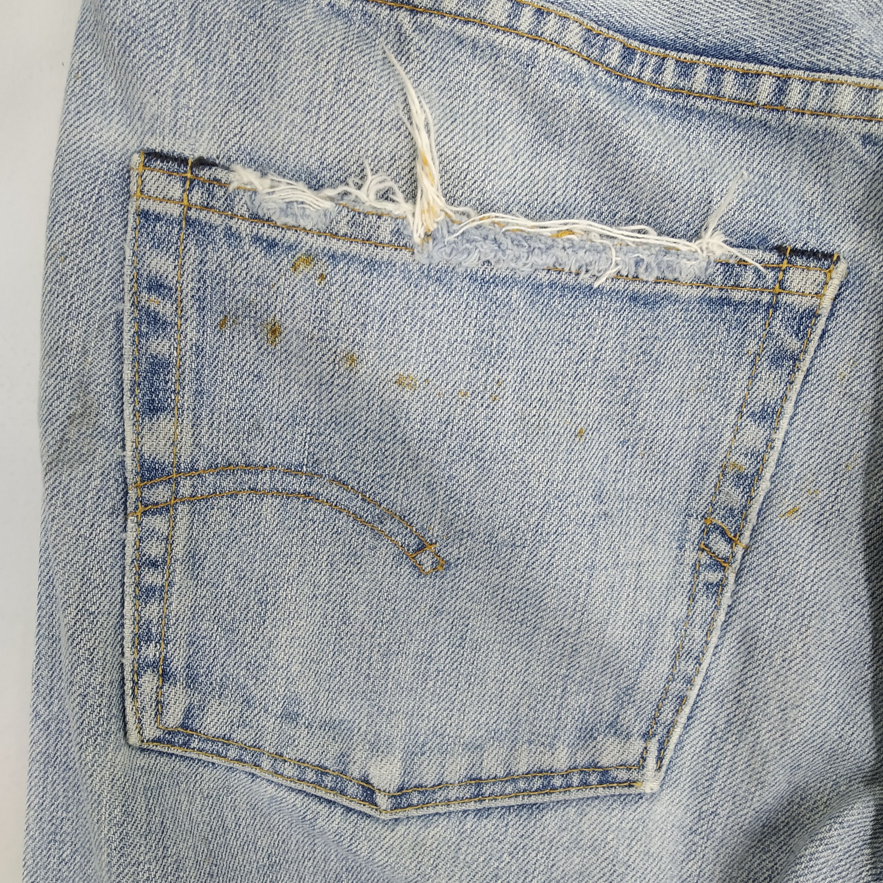 Levi's Vintage Levi's 501 Big E Ripped Denim Jeans Paint Splatter Size US 32 / EU 48 - 12 Thumbnail