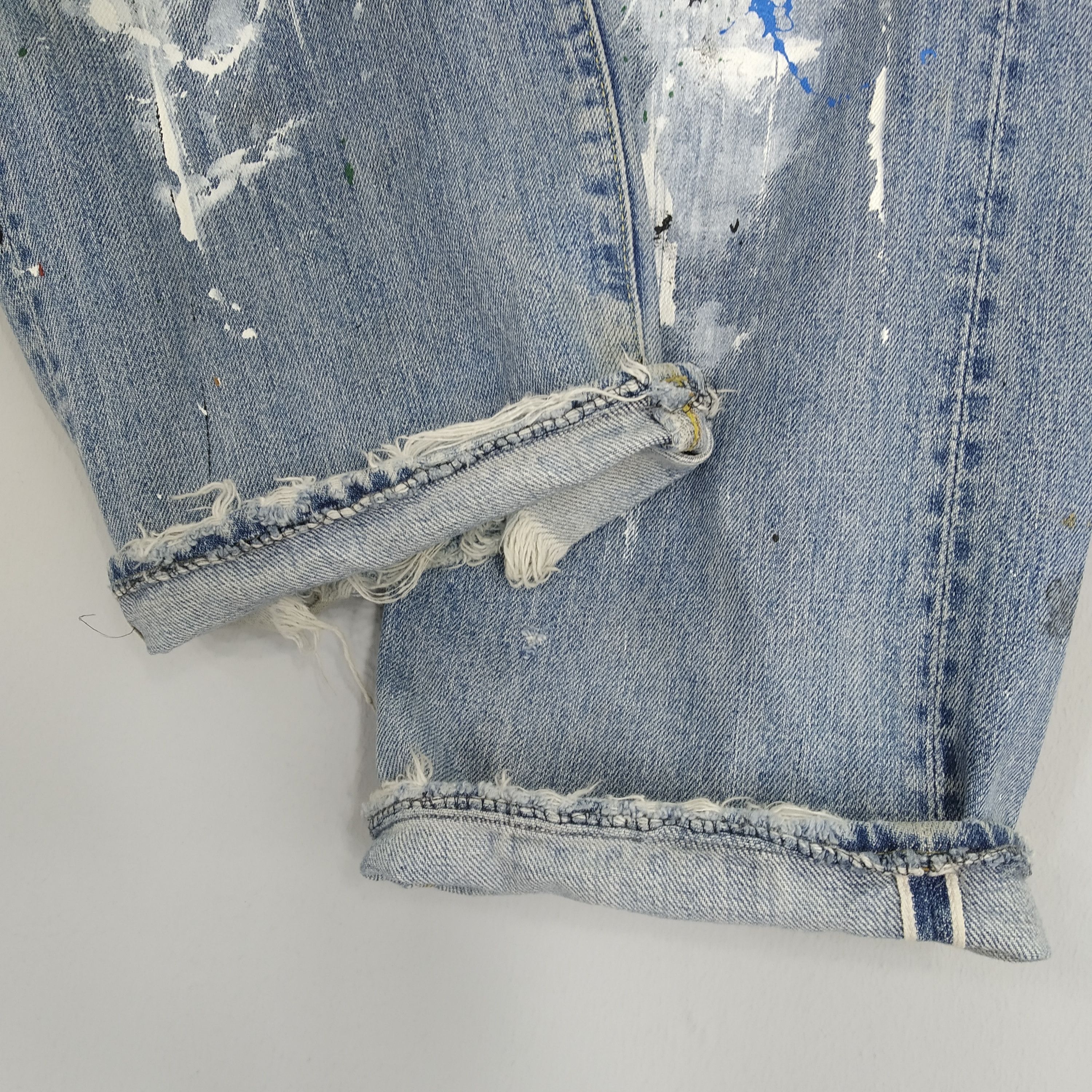Levi's Vintage Levi's 501 Big E Ripped Denim Jeans Paint Splatter Size US 32 / EU 48 - 7 Thumbnail