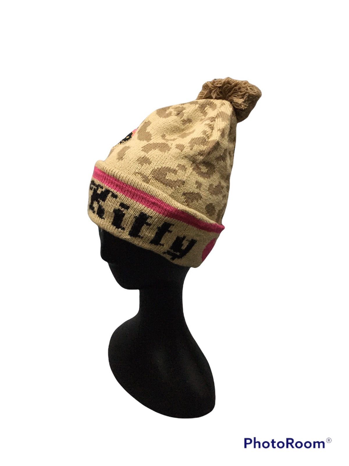 Lil Peep 🔥SICK🔥Rare Hello Kitty Spellout Leopord Beanie Size ONE SIZE - 2 Thumbnail