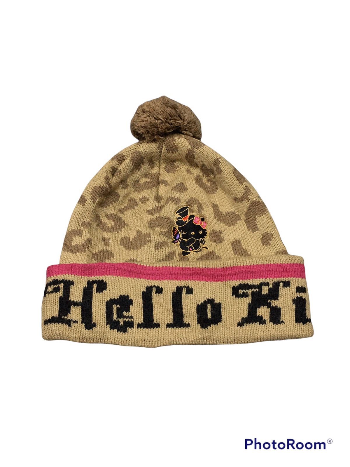Lil Peep 🔥SICK🔥Rare Hello Kitty Spellout Leopord Beanie Size ONE SIZE - 4 Thumbnail