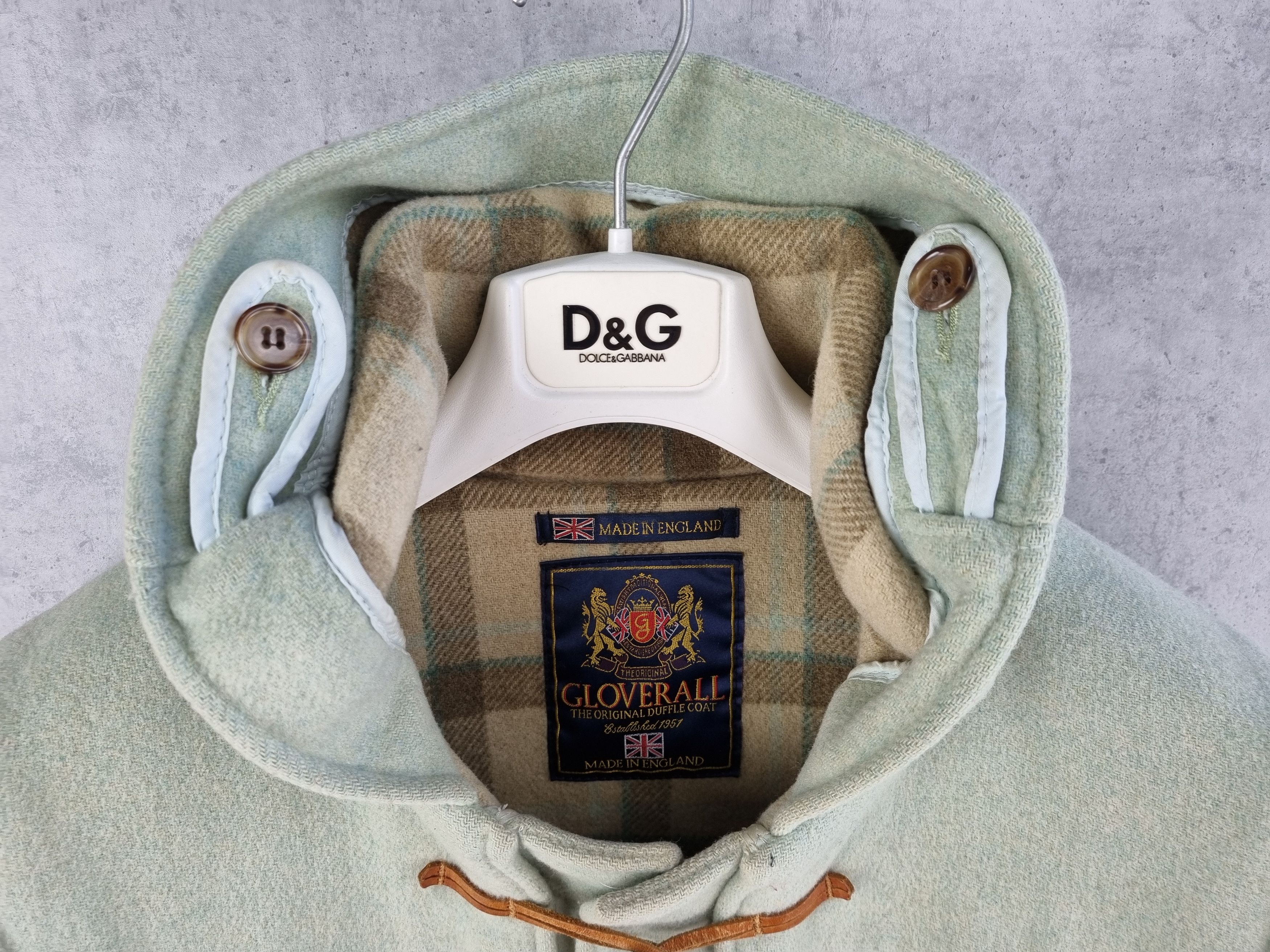 Gloverall × Vintage 90s Gloverall Vintage Wool Hooded made in England Coat Size M / US 6-8 / IT 42-44 - 7 Thumbnail