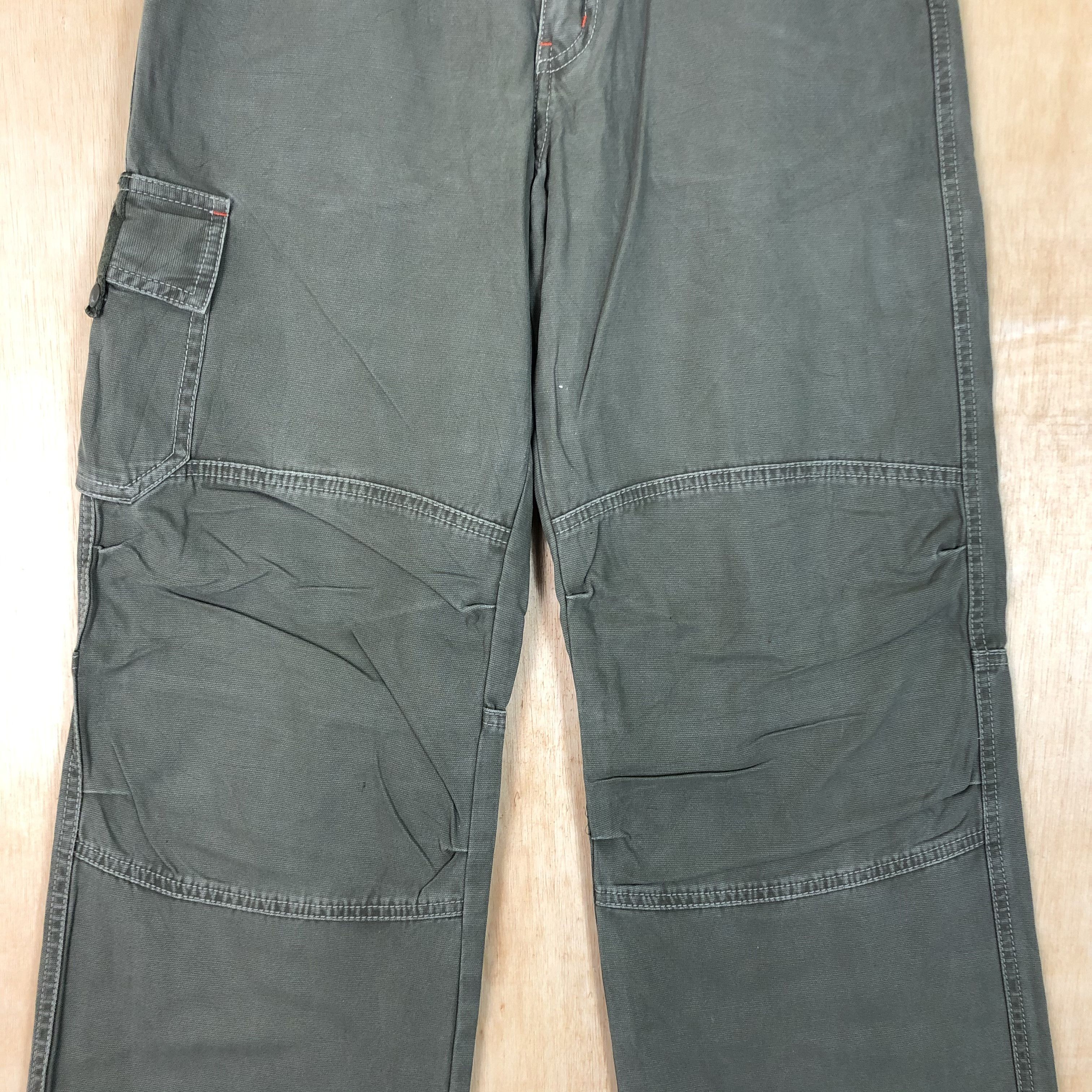 Japanese Brand DLL Uniqlo double knee Grey Multipocket cargo Pants #c070 Size US 28 / EU 44 - 4 Thumbnail