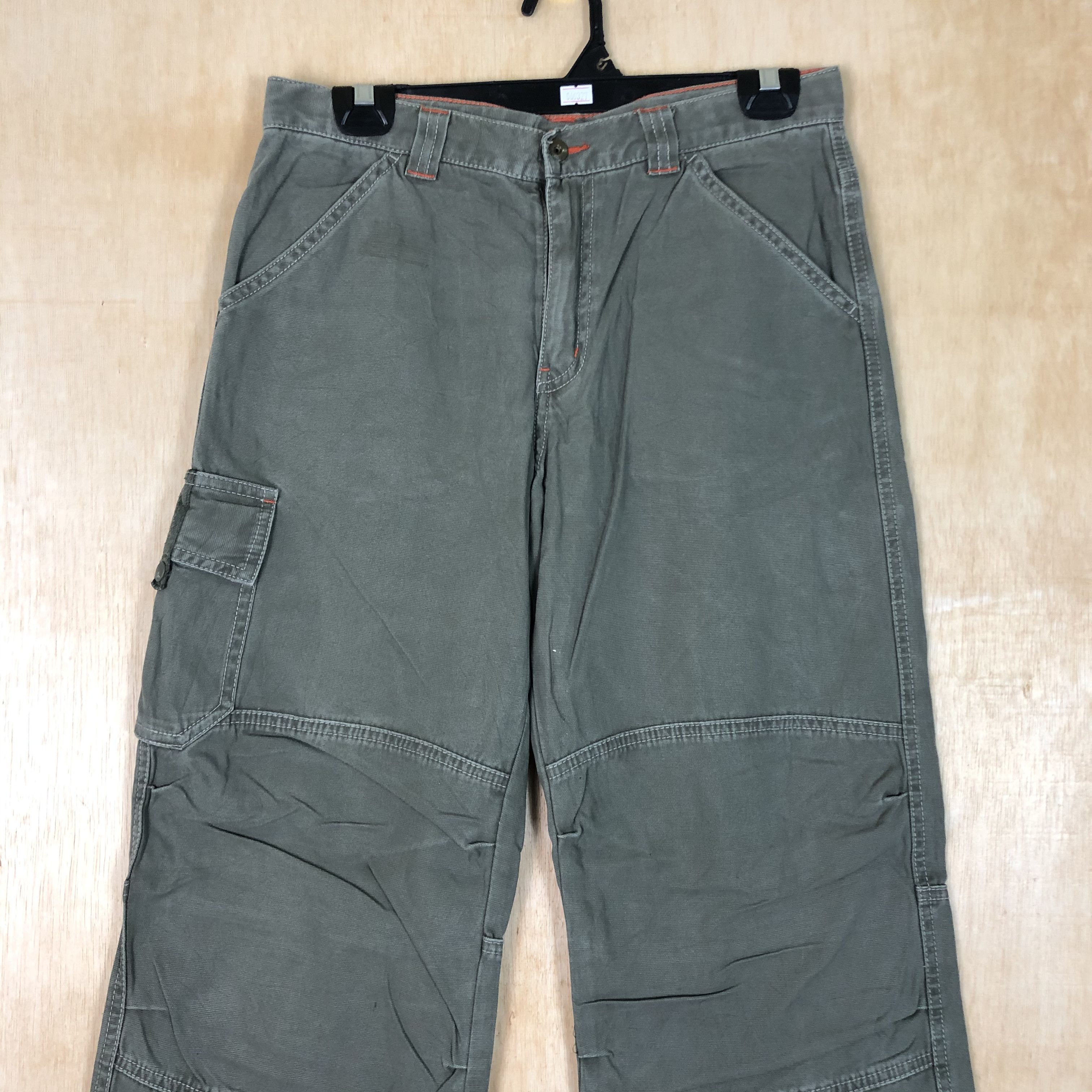 Japanese Brand DLL Uniqlo double knee Grey Multipocket cargo Pants #c070 Size US 28 / EU 44 - 2 Thumbnail