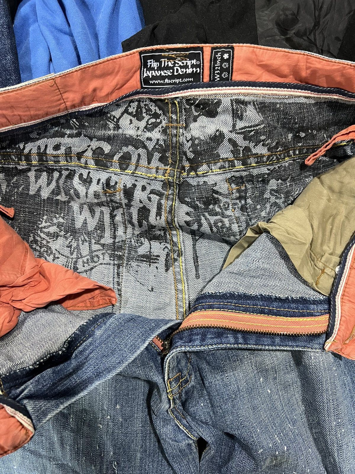 Other 🔥Rare Flip The Script Redline Selvedge Denim Size US 34 / EU 50 - 15 Thumbnail