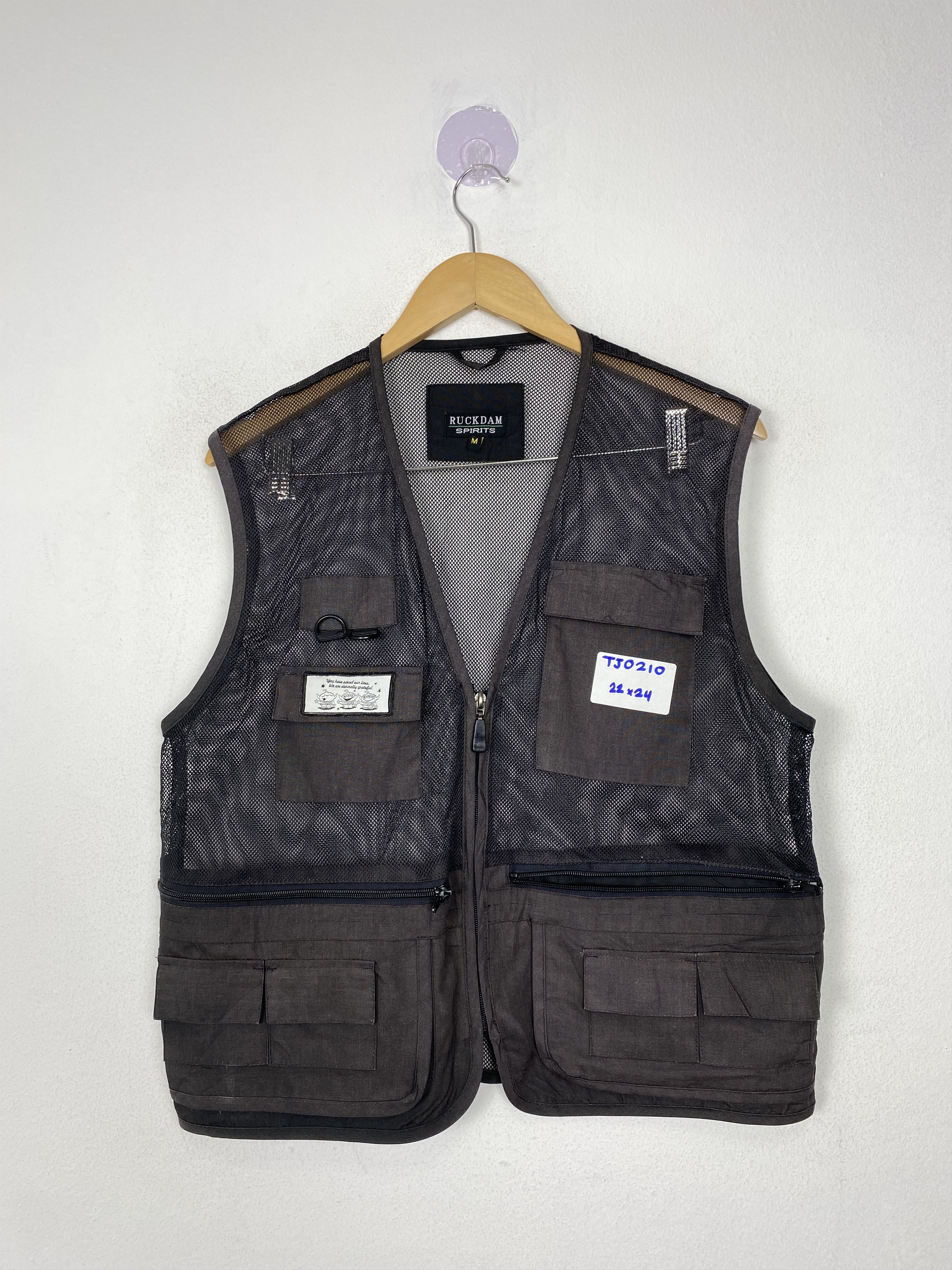 Japanese Brand Vintage Ruckdamsprit Multi Pocket Zip Up Vest Size US M / EU 48-50 / 2 - 1 Thumbnail