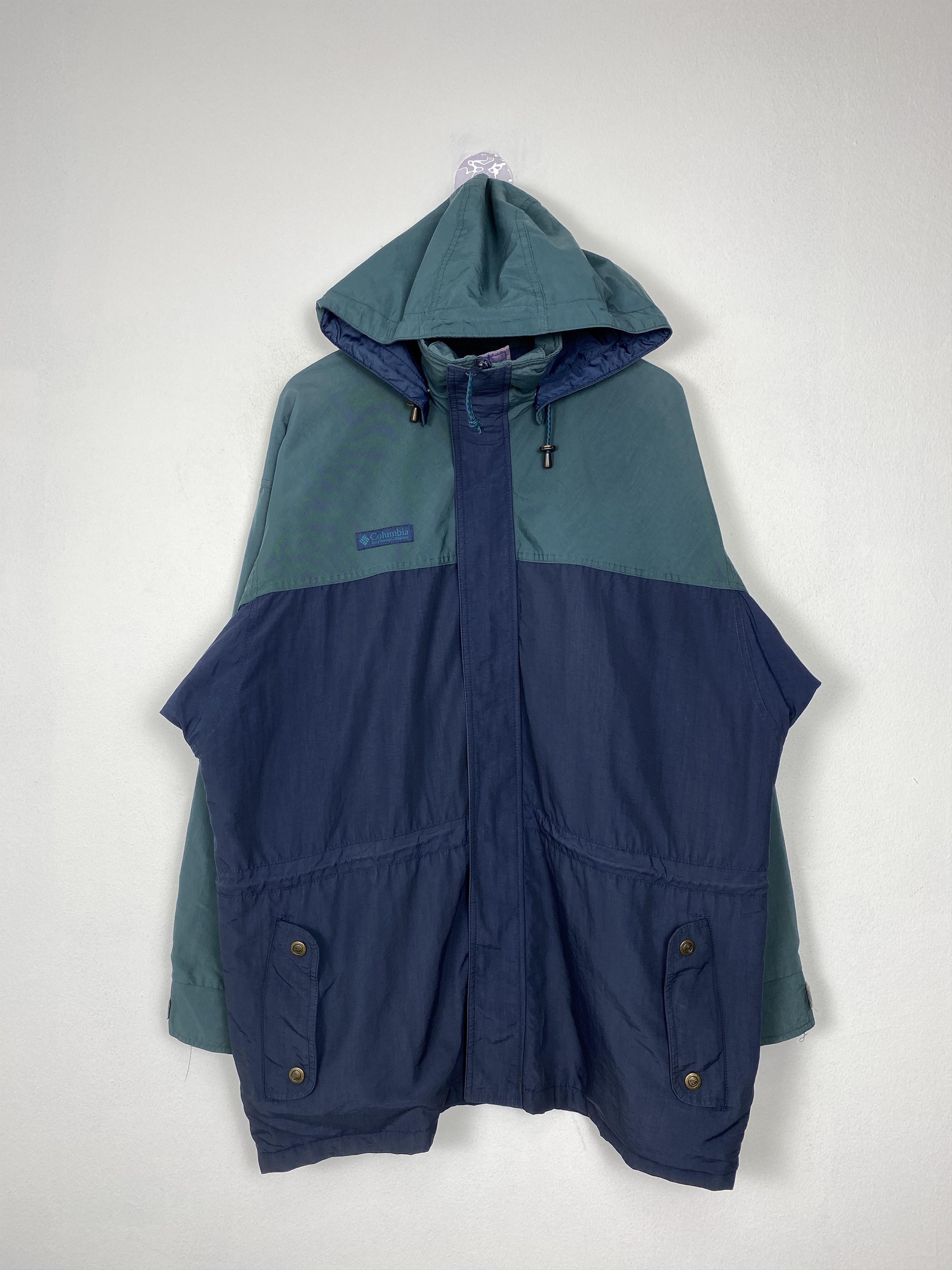 Columbia Vintage Columbia Hooded Full Zip Windbreaker Size US L / EU 52-54 / 3 - 1 Thumbnail