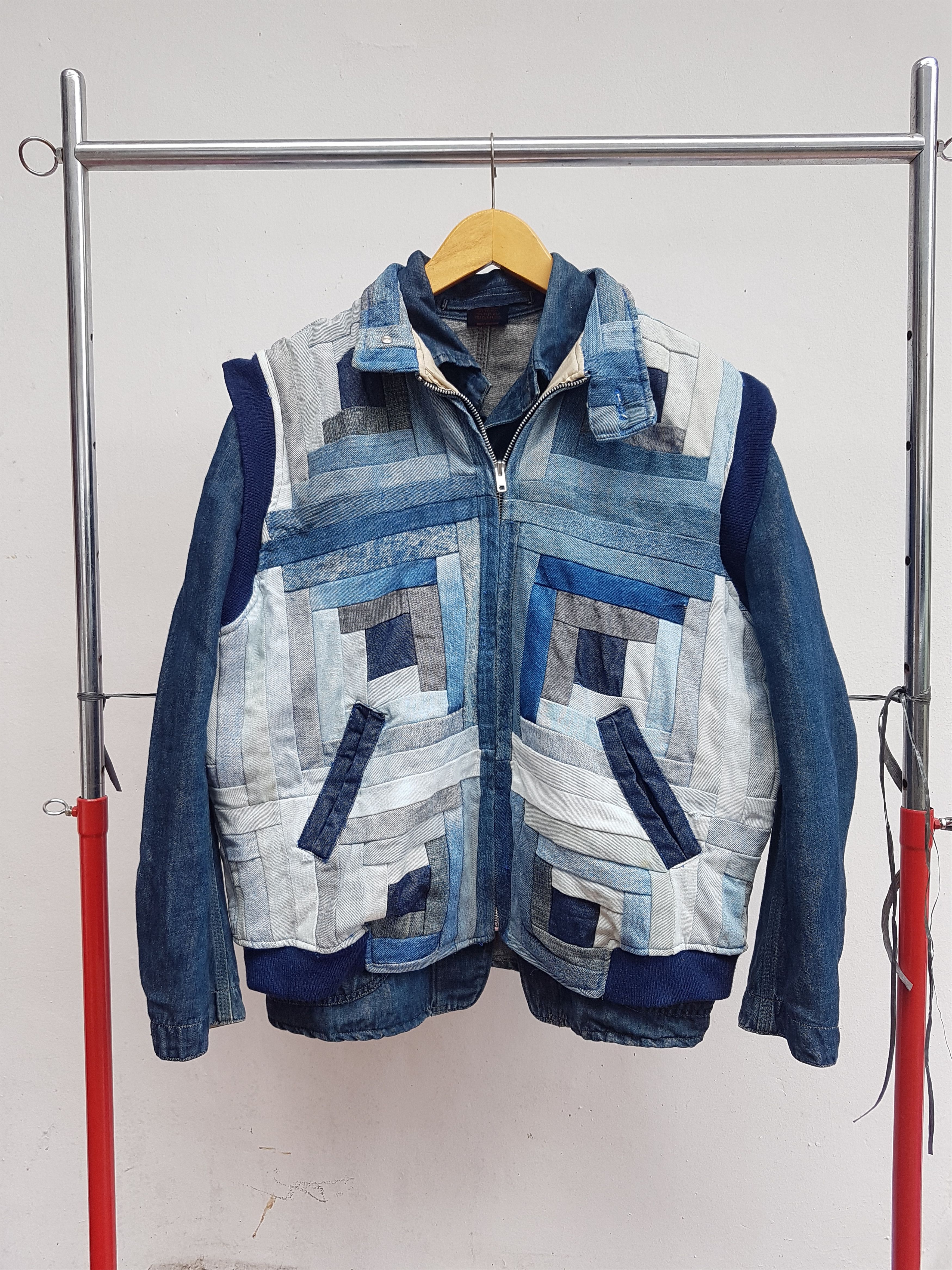 Marjan Pejoski 2000'S Marjan Pejoski Rebuild Denim Vest Size US M / EU 48-50 / 2 - 5 Thumbnail