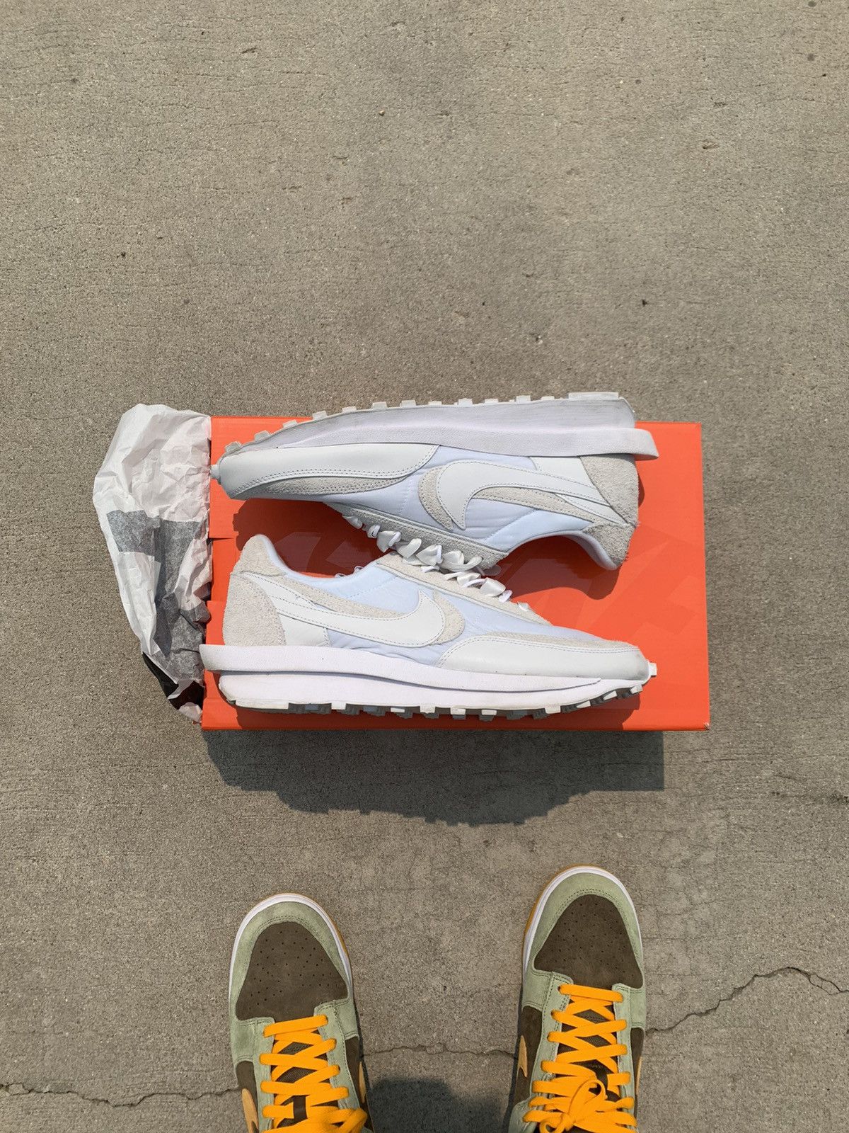 Nike × Sacai Nike x Sacai LD Waffle White Nylon Size US 13 / EU 46 - 1 Thumbnail