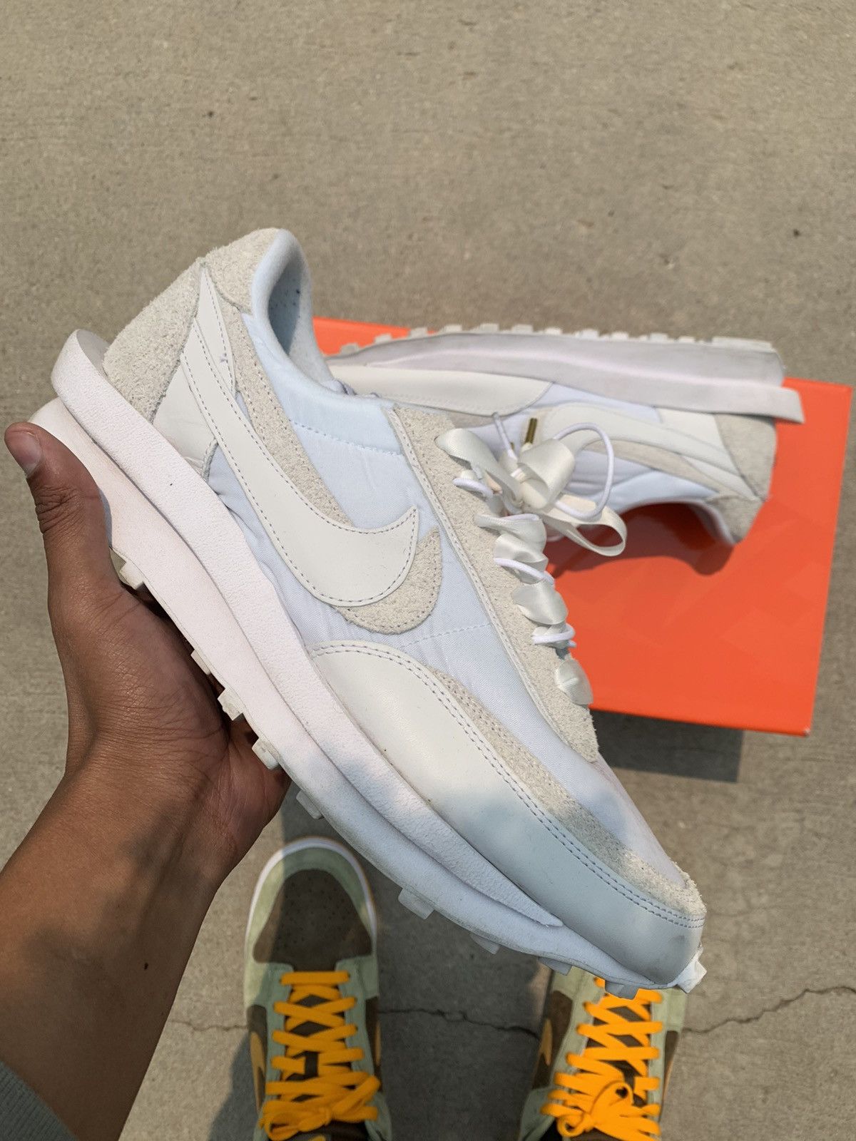 Nike × Sacai Nike x Sacai LD Waffle White Nylon Size US 13 / EU 46 - 2 Thumbnail