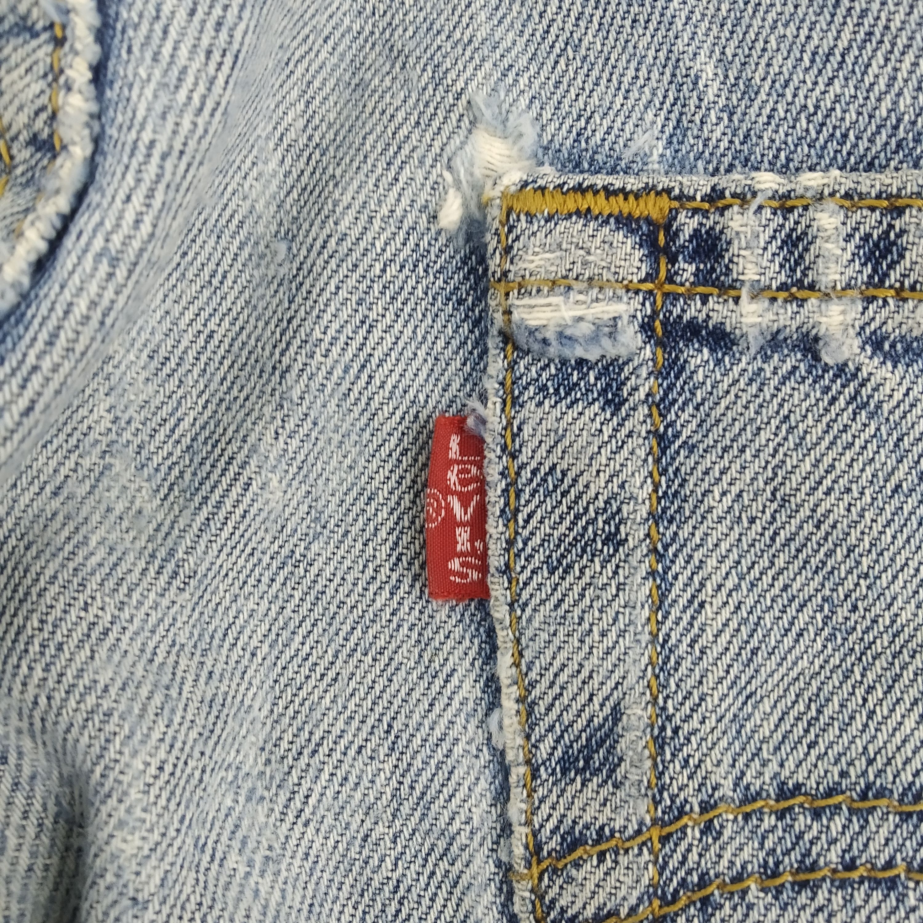 Levi's W28 Levi’s 512 Stone Wash Blue Denim Jeans Ripped Jeans Size US 28 / EU 44 - 9 Thumbnail