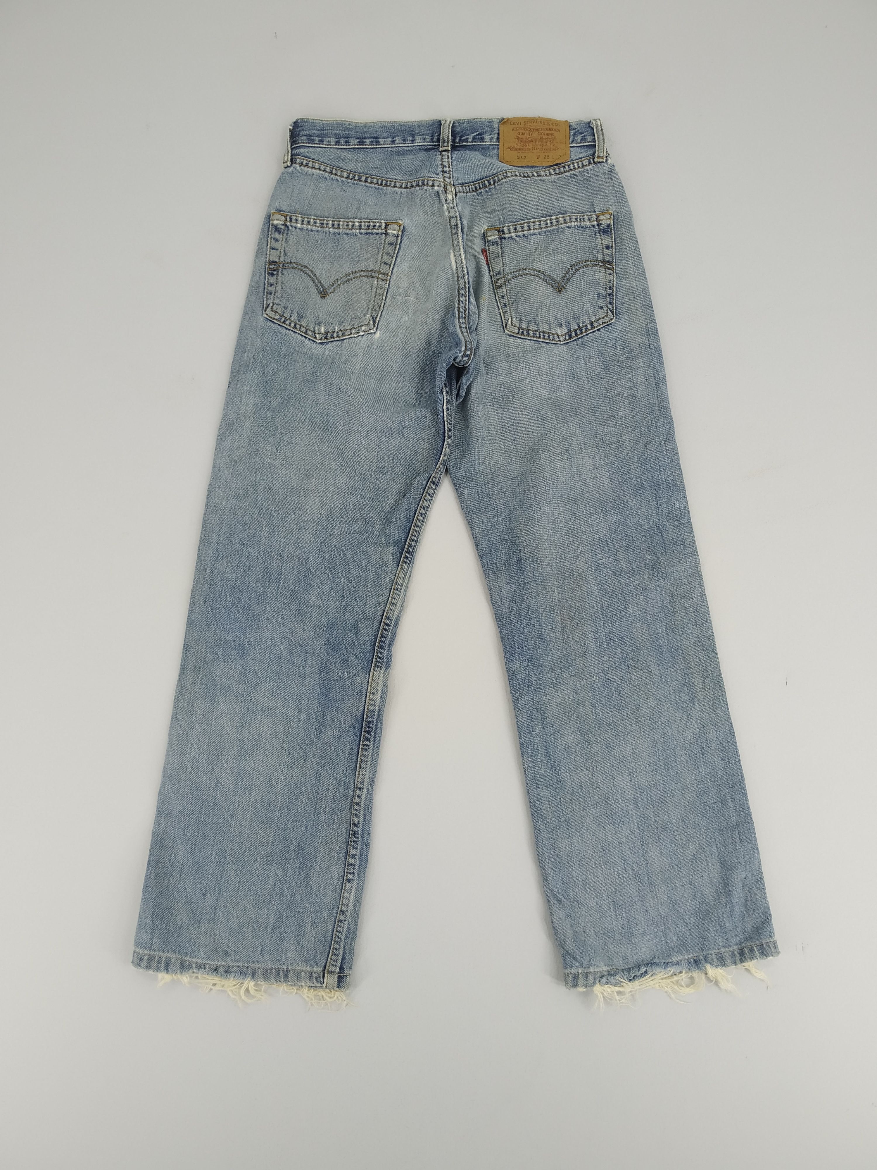 Levi's W28 Levi’s 512 Stone Wash Blue Denim Jeans Ripped Jeans Size US 28 / EU 44 - 2 Thumbnail