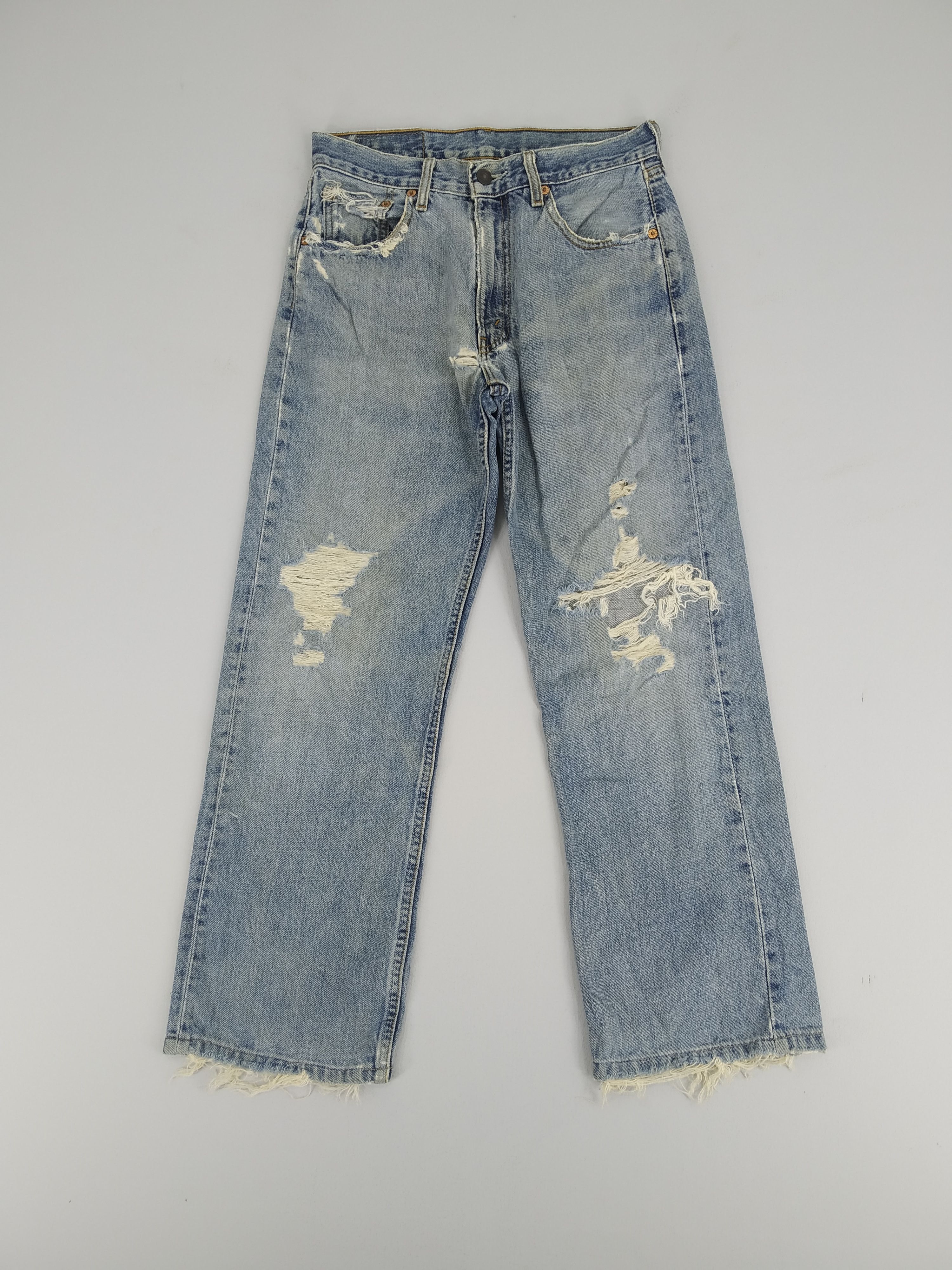 Levi's W28 Levi’s 512 Stone Wash Blue Denim Jeans Ripped Jeans Size US 28 / EU 44 - 1 Thumbnail